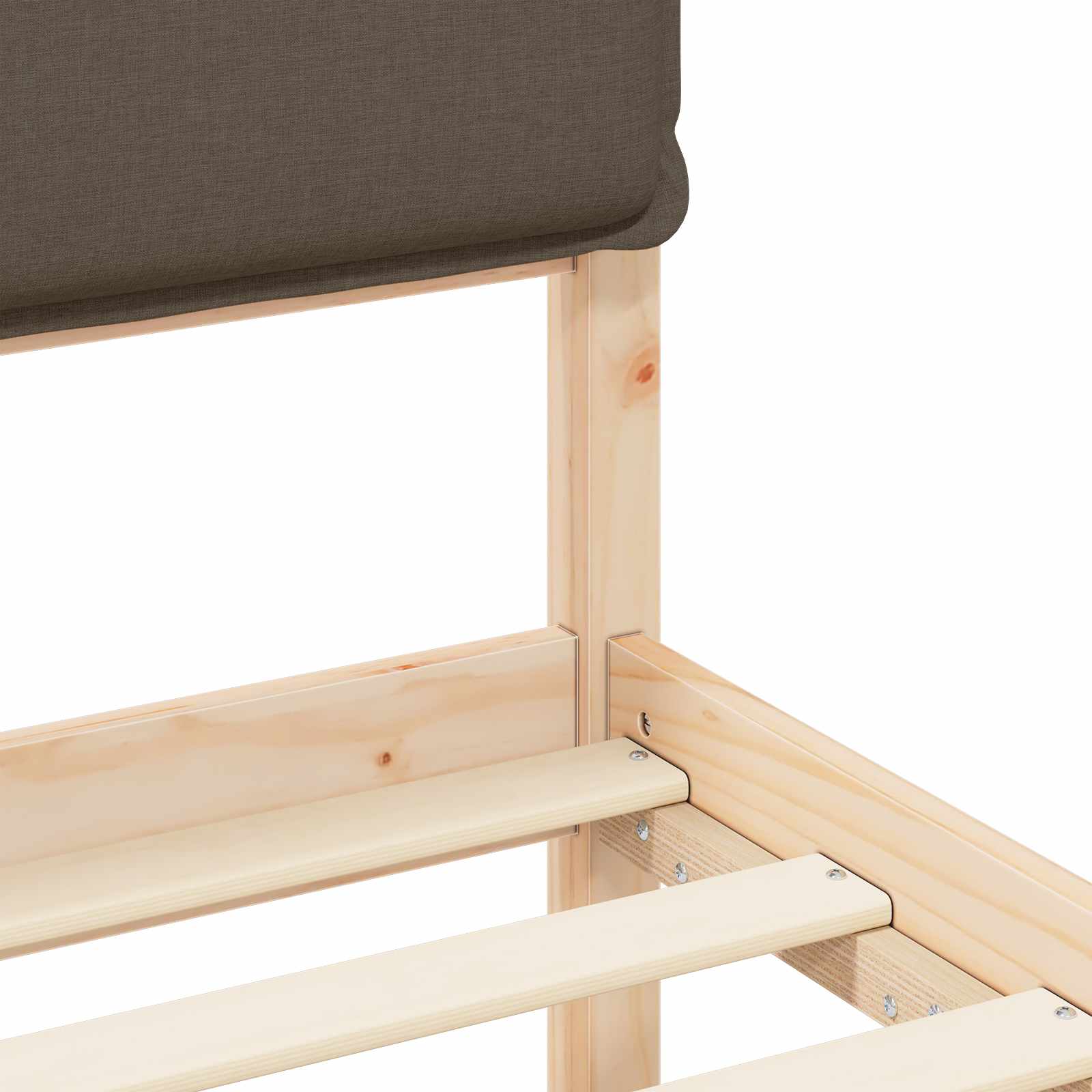 Bedframe met Gevoerd Hoofdgedeelte Taupe 75 x 190 cm is nu te koop bij PeponiXL, paradijselijk wonen!