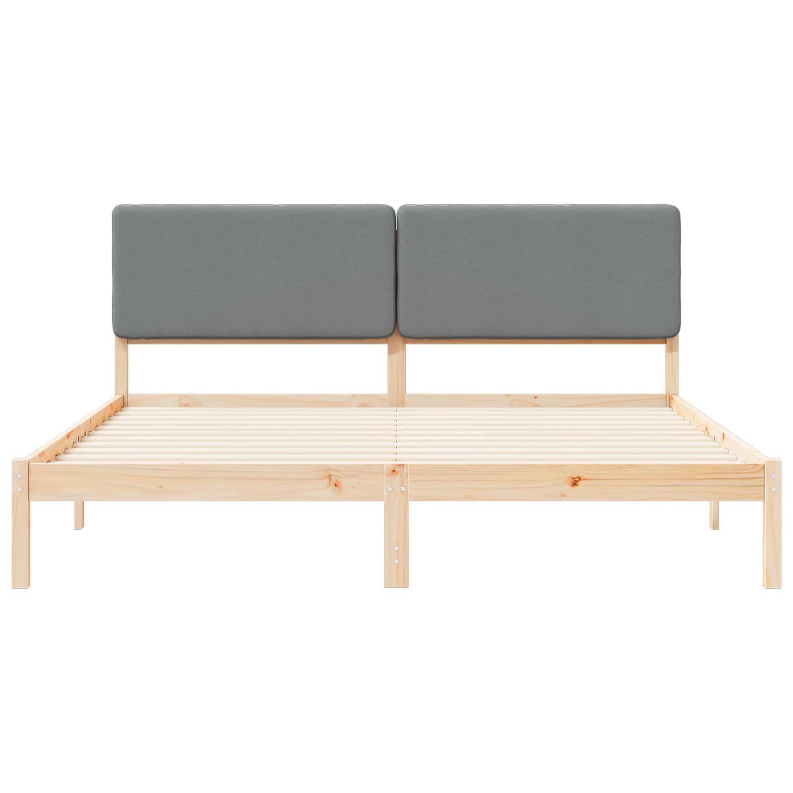 Bedframe met Gevoerd Hoofdgedeelte Lichtgrijs 180 x 200 cm is nu te koop bij PeponiXL, paradijselijk wonen!