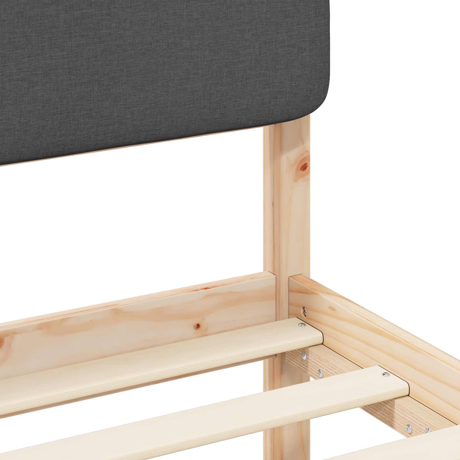 Bedframe met Gevoerd Hoofdgedeelte Donkergrijs 180 x 200 cm is nu te koop bij PeponiXL, paradijselijk wonen!