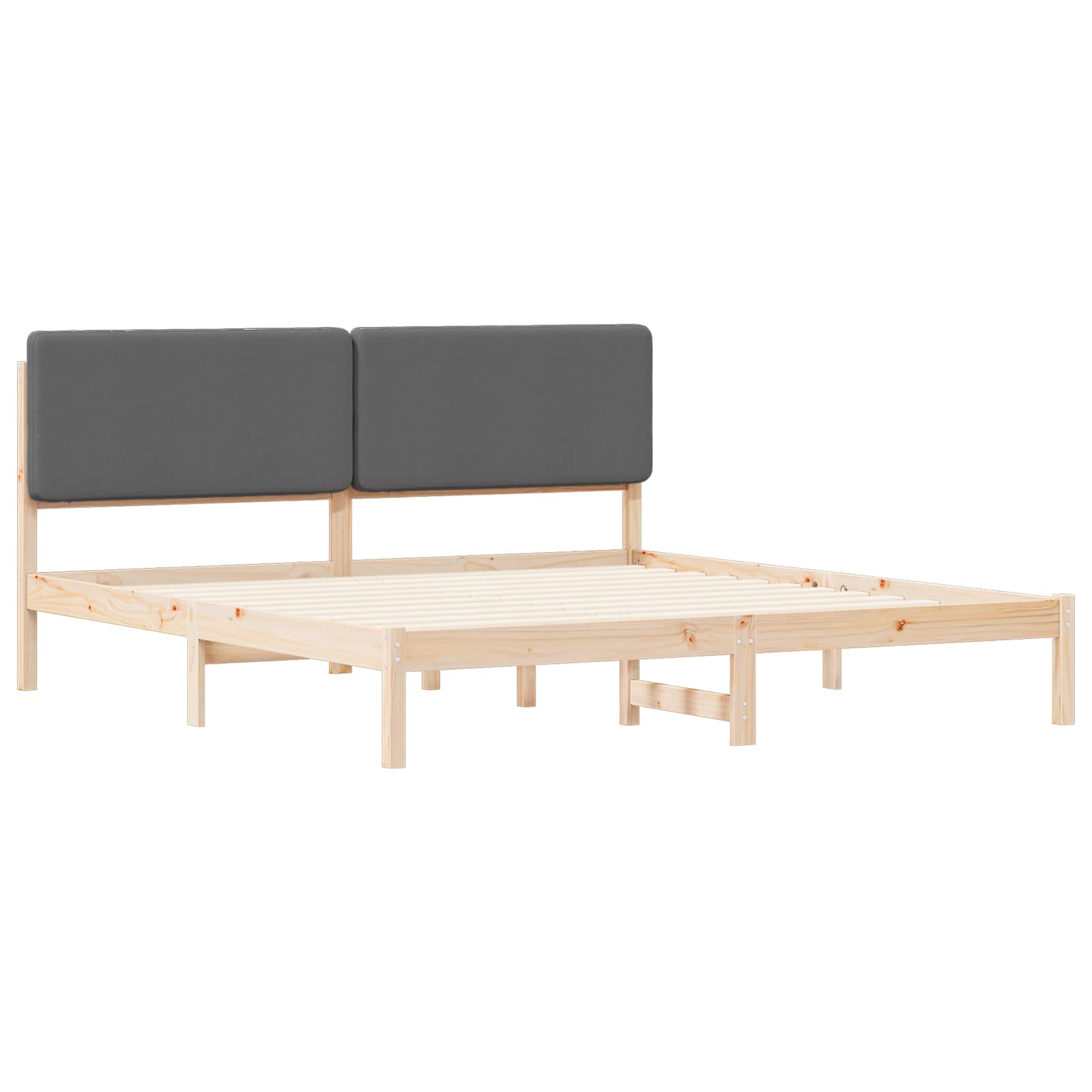 Bedframe met Gevoerd Hoofdgedeelte Donkergrijs 180 x 200 cm is nu te koop bij PeponiXL, paradijselijk wonen!