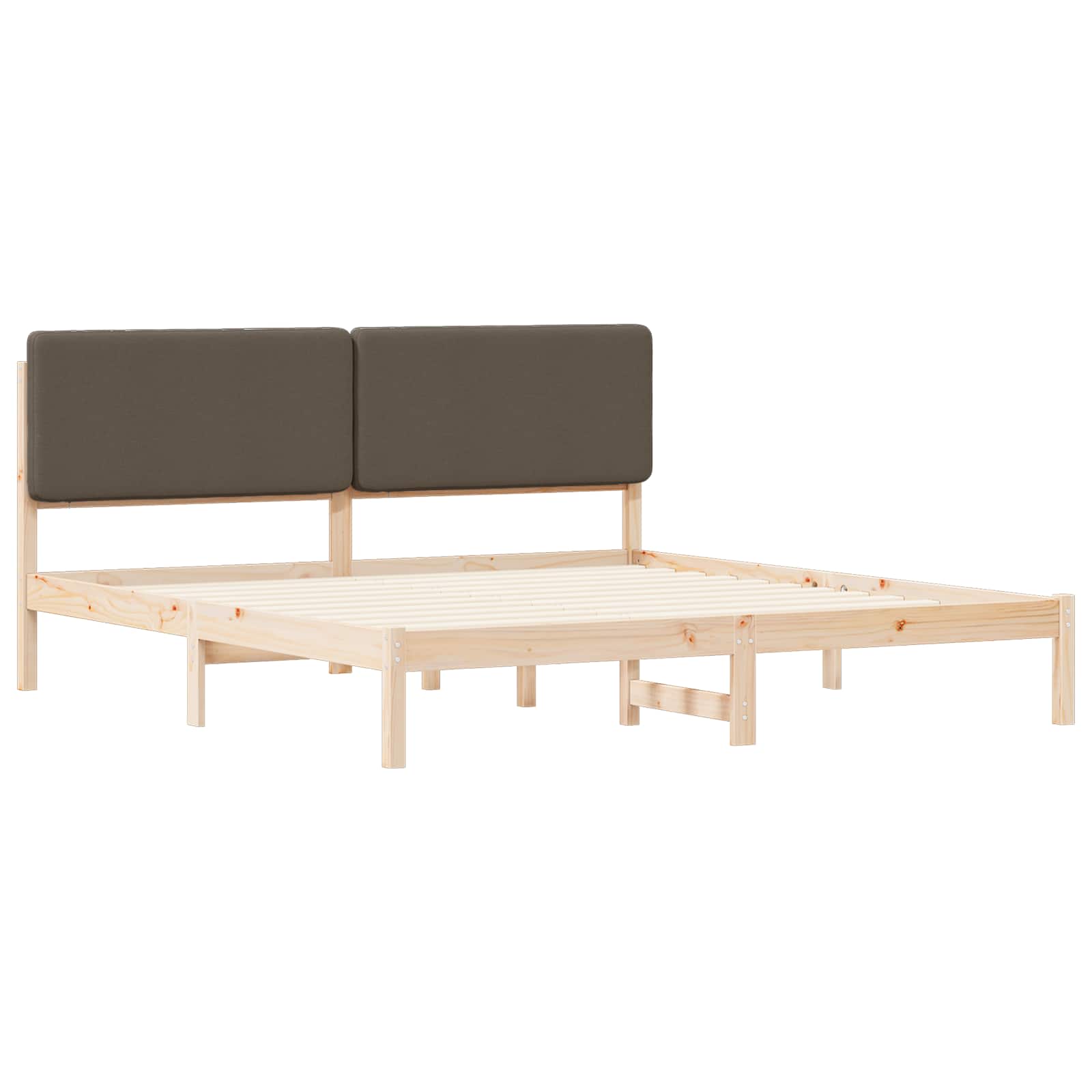 Bedframe met Gevoerd Hoofdgedeelte Taupe 180 x 200 cm is nu te koop bij PeponiXL, paradijselijk wonen!
