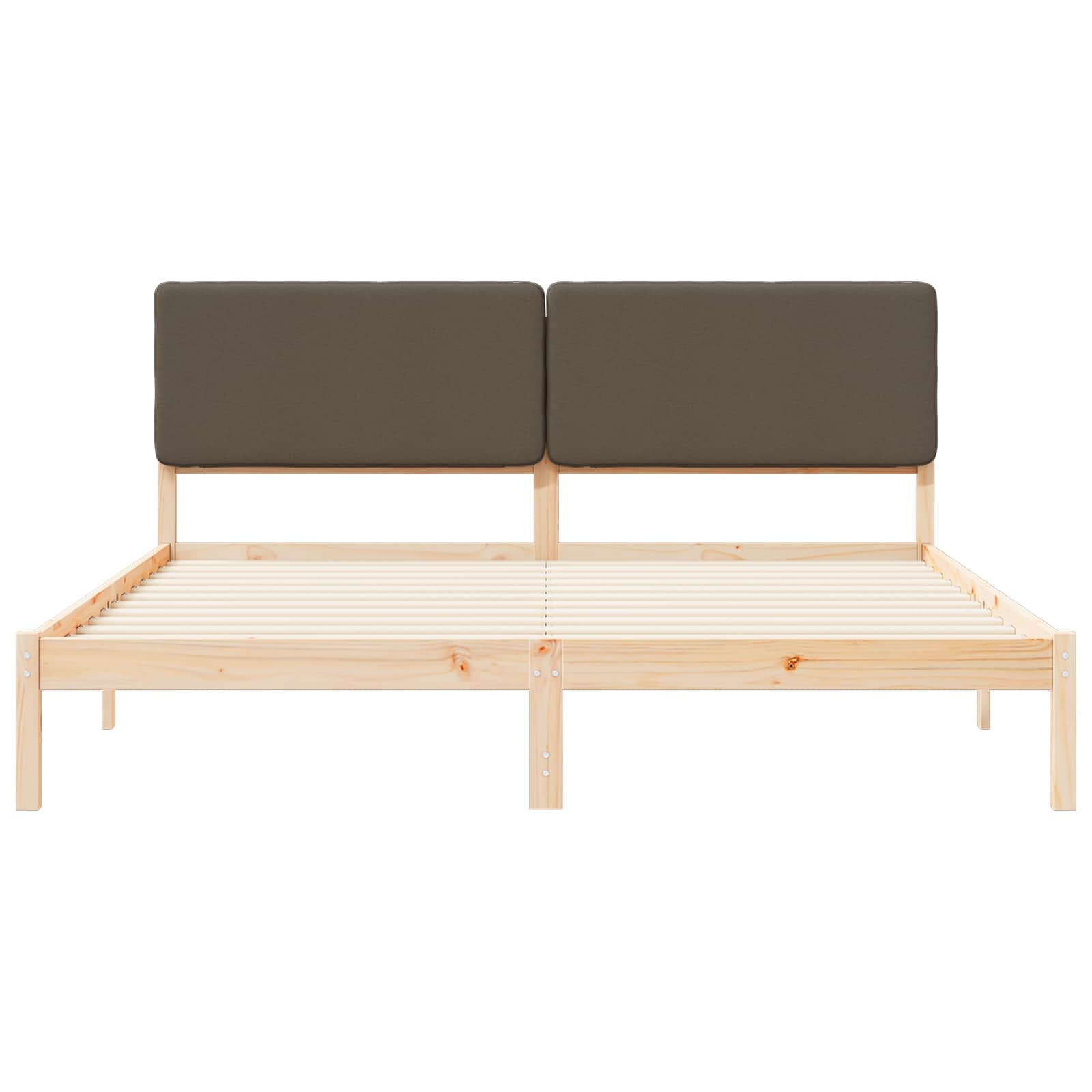 Bedframe met Gevoerd Hoofdgedeelte Taupe 180 x 200 cm is nu te koop bij PeponiXL, paradijselijk wonen!