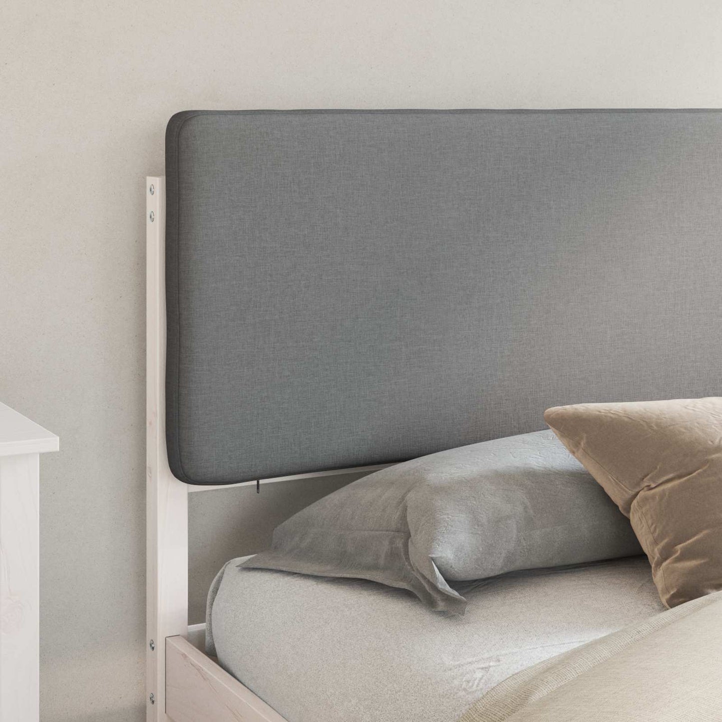 Bedframe met Gevoerd Hoofdgedeelte Lichtgrijs 180 x 200 cm is nu te koop bij PeponiXL, paradijselijk wonen!