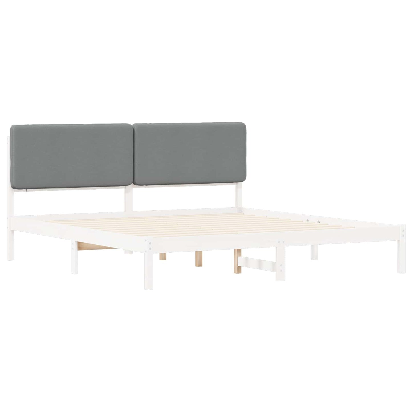 Bedframe met Gevoerd Hoofdgedeelte Lichtgrijs 180 x 200 cm is nu te koop bij PeponiXL, paradijselijk wonen!
