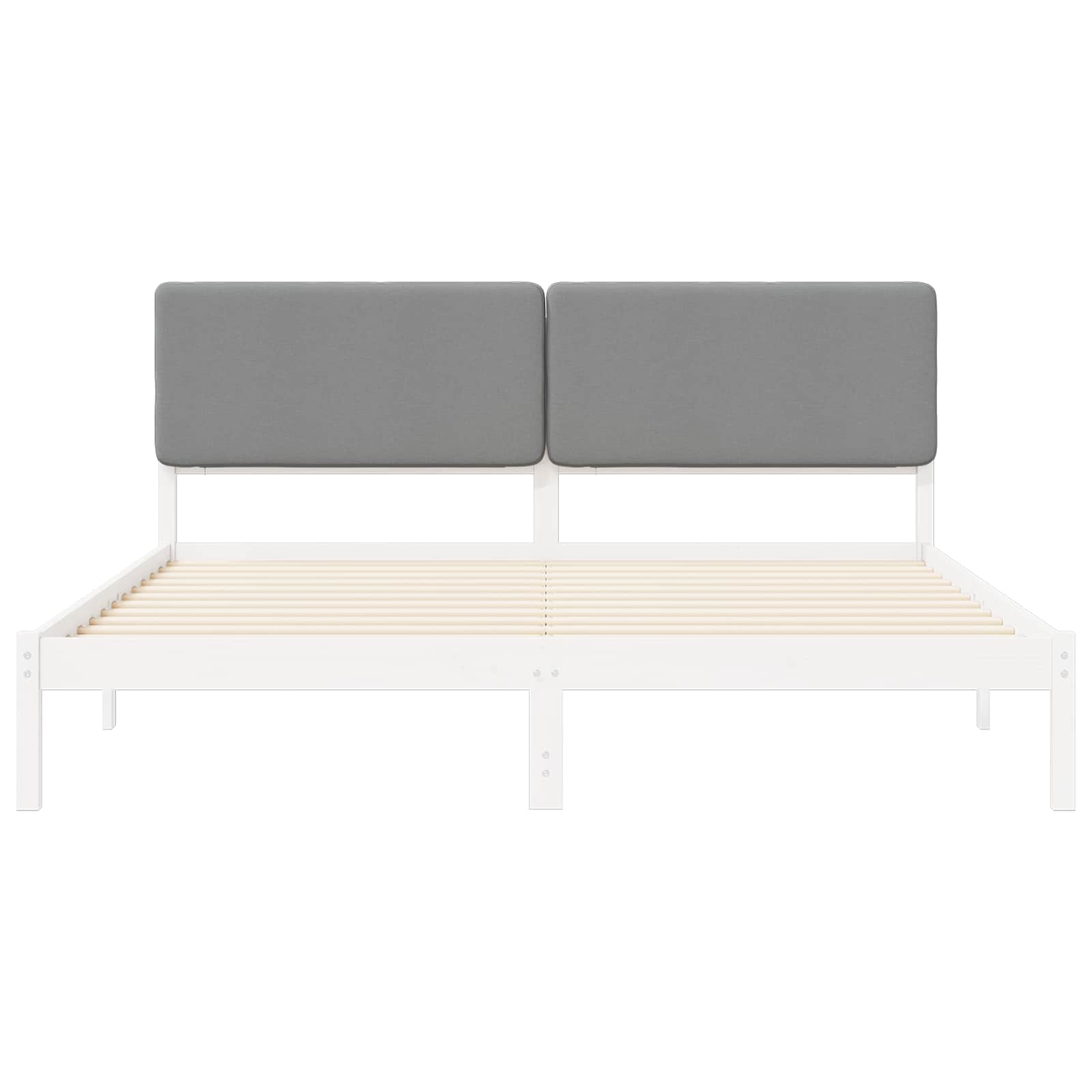 Bedframe met Gevoerd Hoofdgedeelte Lichtgrijs 180 x 200 cm is nu te koop bij PeponiXL, paradijselijk wonen!