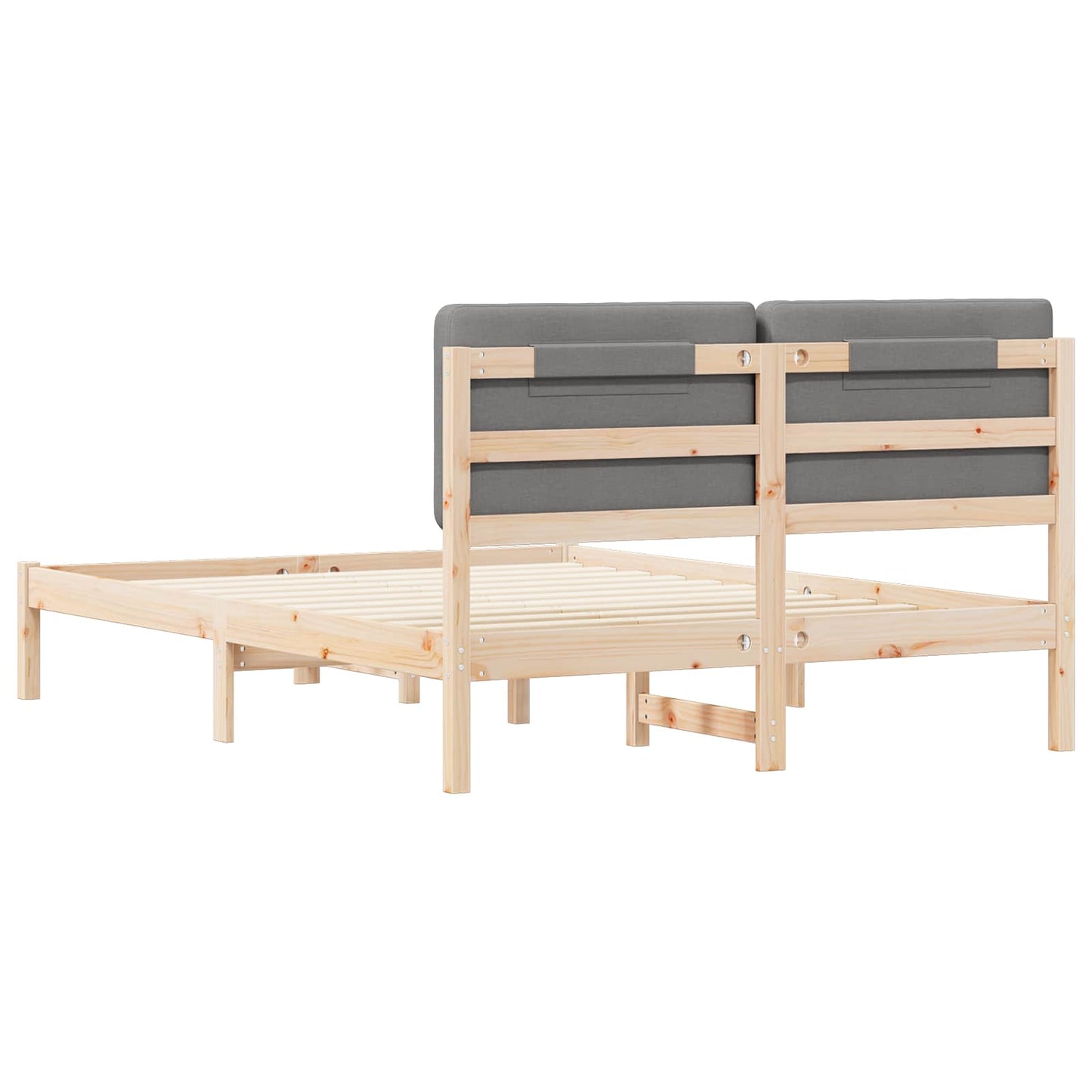 Bedframe met Gevoerd Hoofdgedeelte Lichtgrijs 150 x 200 cm is nu te koop bij PeponiXL, paradijselijk wonen!