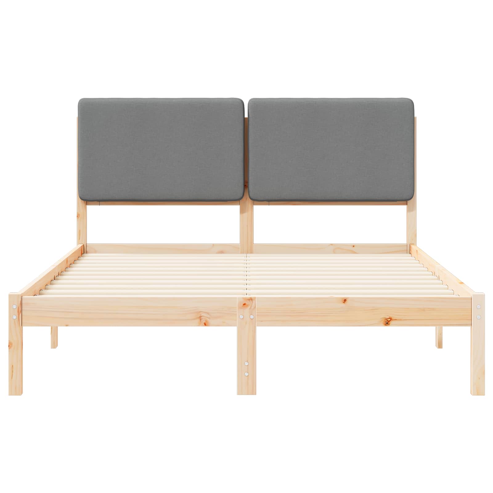 Bedframe met Gevoerd Hoofdgedeelte Lichtgrijs 150 x 200 cm is nu te koop bij PeponiXL, paradijselijk wonen!