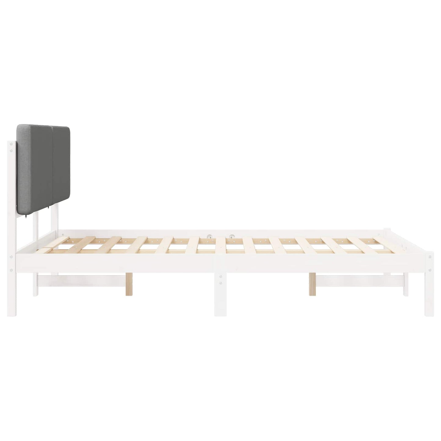 Bedframe met Gevoerd Hoofdgedeelte Lichtgrijs 150 x 200 cm is nu te koop bij PeponiXL, paradijselijk wonen!