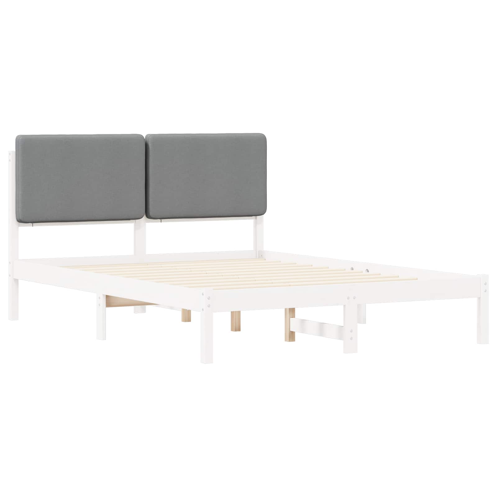 Bedframe met Gevoerd Hoofdgedeelte Lichtgrijs 140 x 200 cm is nu te koop bij PeponiXL, paradijselijk wonen!