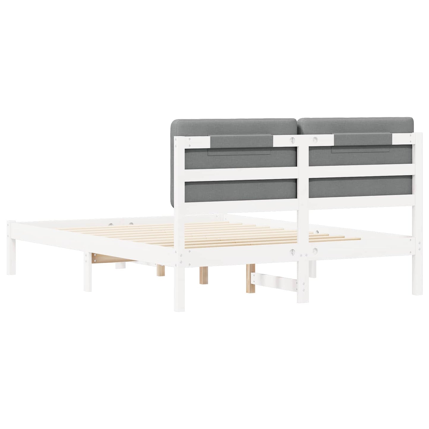 Bedframe met Gevoerd Hoofdgedeelte Lichtgrijs 140 x 200 cm is nu te koop bij PeponiXL, paradijselijk wonen!