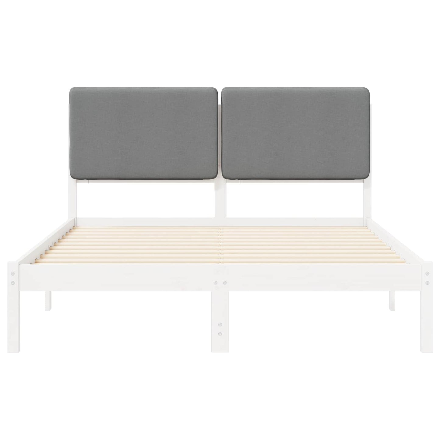 Bedframe met Gevoerd Hoofdgedeelte Lichtgrijs 140 x 200 cm is nu te koop bij PeponiXL, paradijselijk wonen!