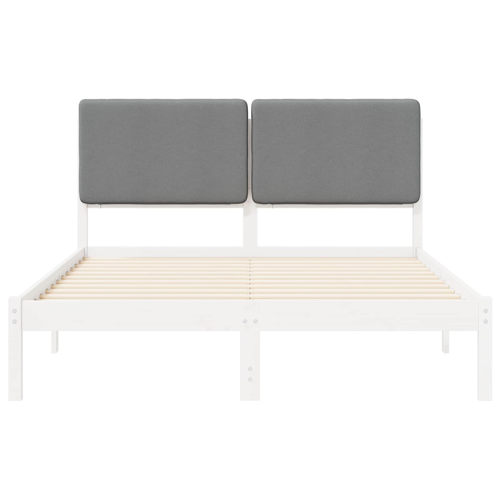Bedframe met Gevoerd Hoofdgedeelte Lichtgrijs 140 x 200 cm is nu te koop bij PeponiXL, paradijselijk wonen!