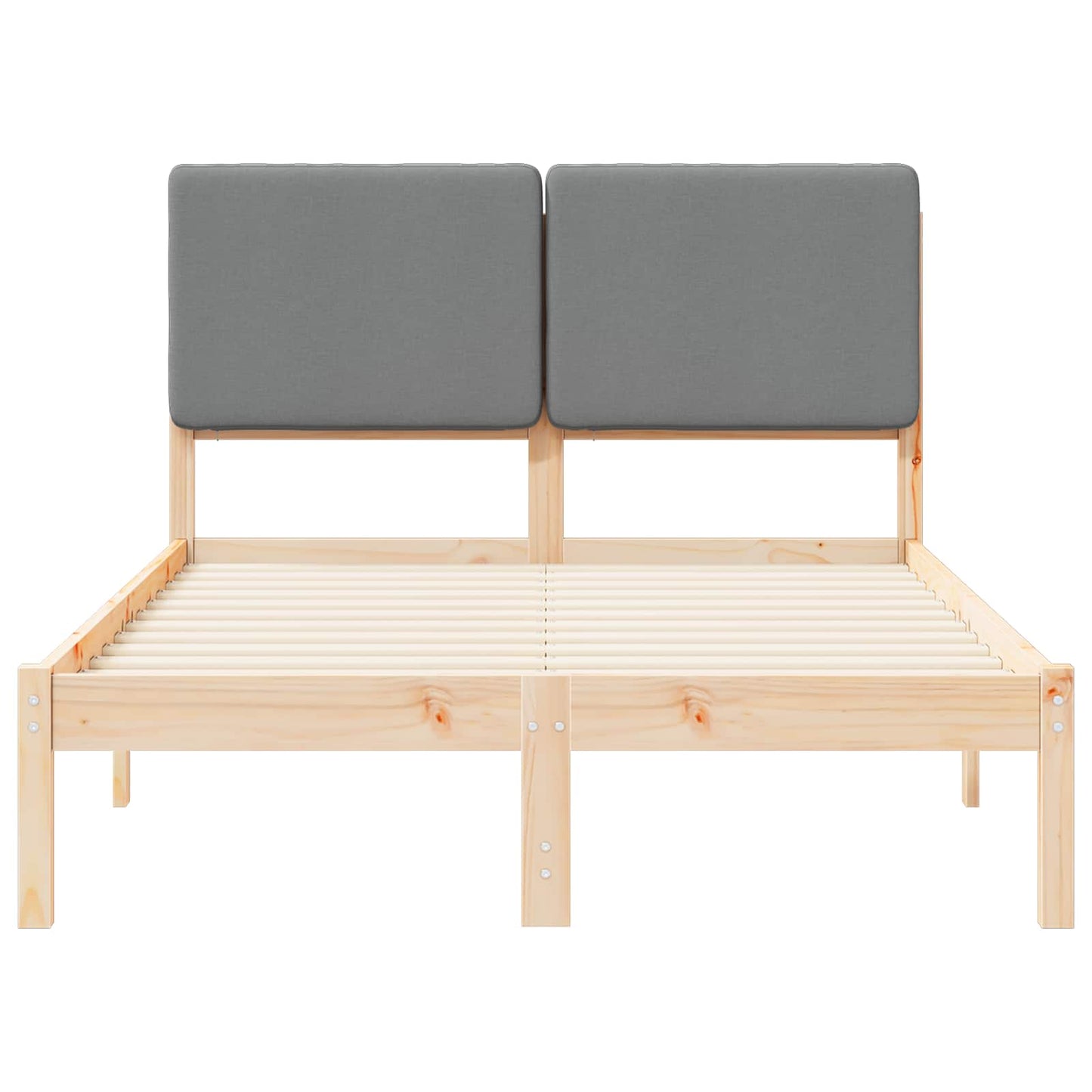 Bedframe met Gevoerd Hoofdgedeelte Lichtgrijs 120 x 200 cm is nu te koop bij PeponiXL, paradijselijk wonen!