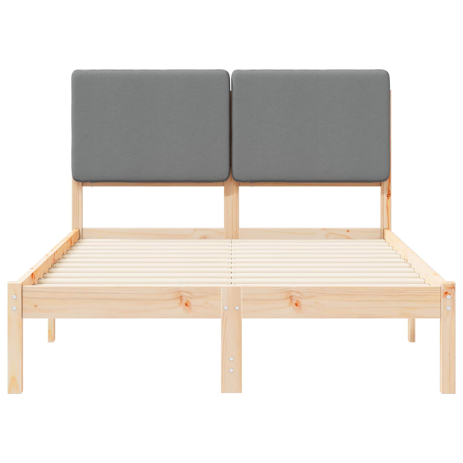 Bedframe met Gevoerd Hoofdgedeelte Lichtgrijs 120 x 200 cm is nu te koop bij PeponiXL, paradijselijk wonen!