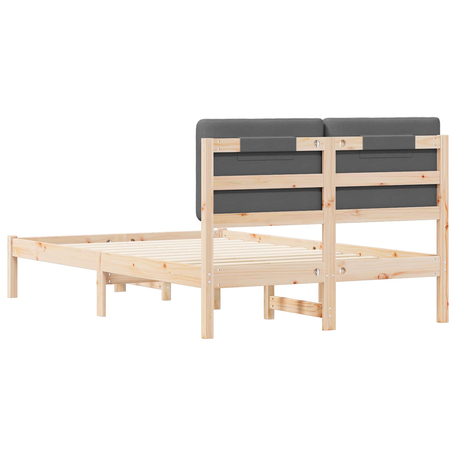 Bedframe met Gevoerd Hoofdgedeelte Donkergrijs 120 x 200 cm is nu te koop bij PeponiXL, paradijselijk wonen!