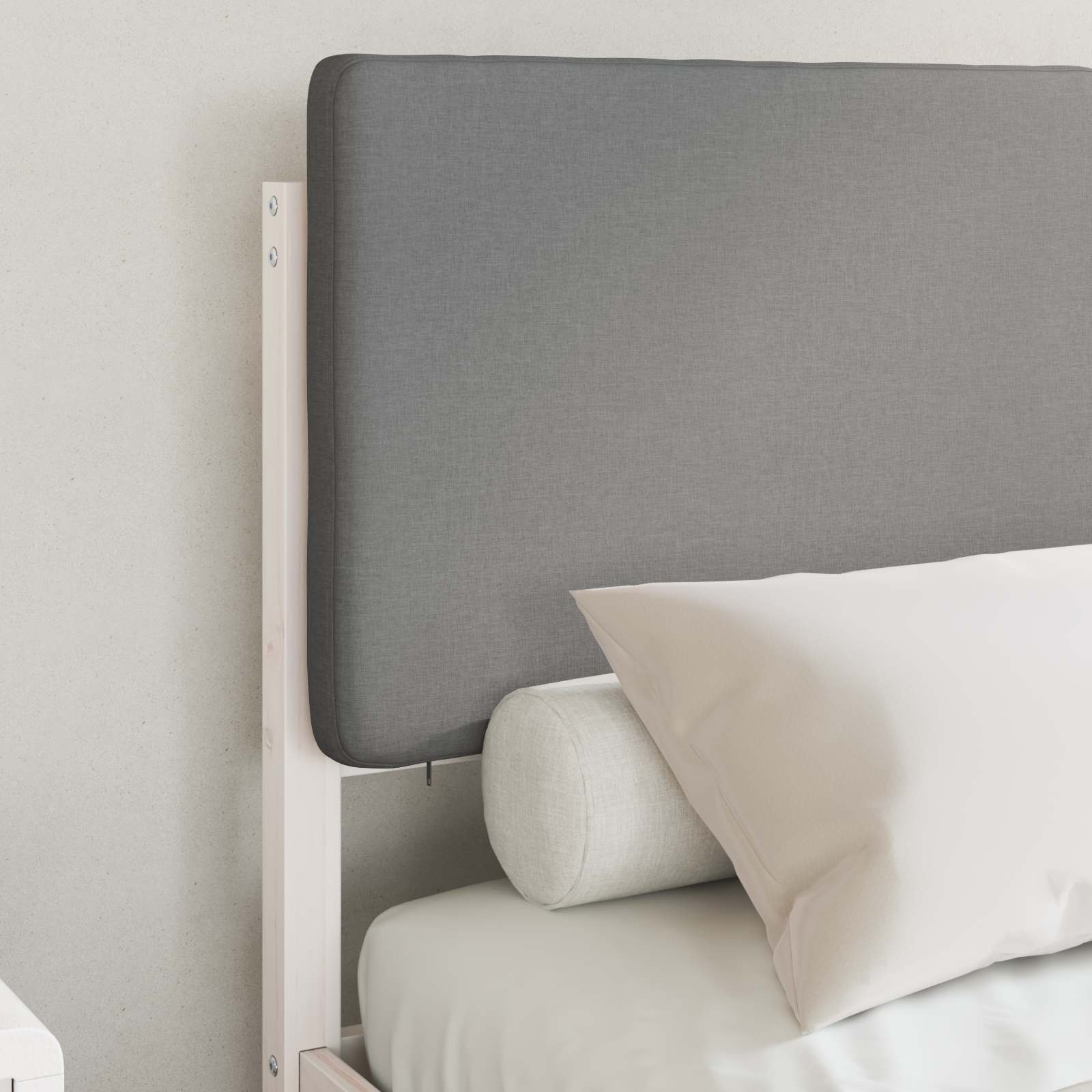 Bedframe met Gevoerd Hoofdgedeelte Lichtgrijs 120 x 200 cm is nu te koop bij PeponiXL, paradijselijk wonen!