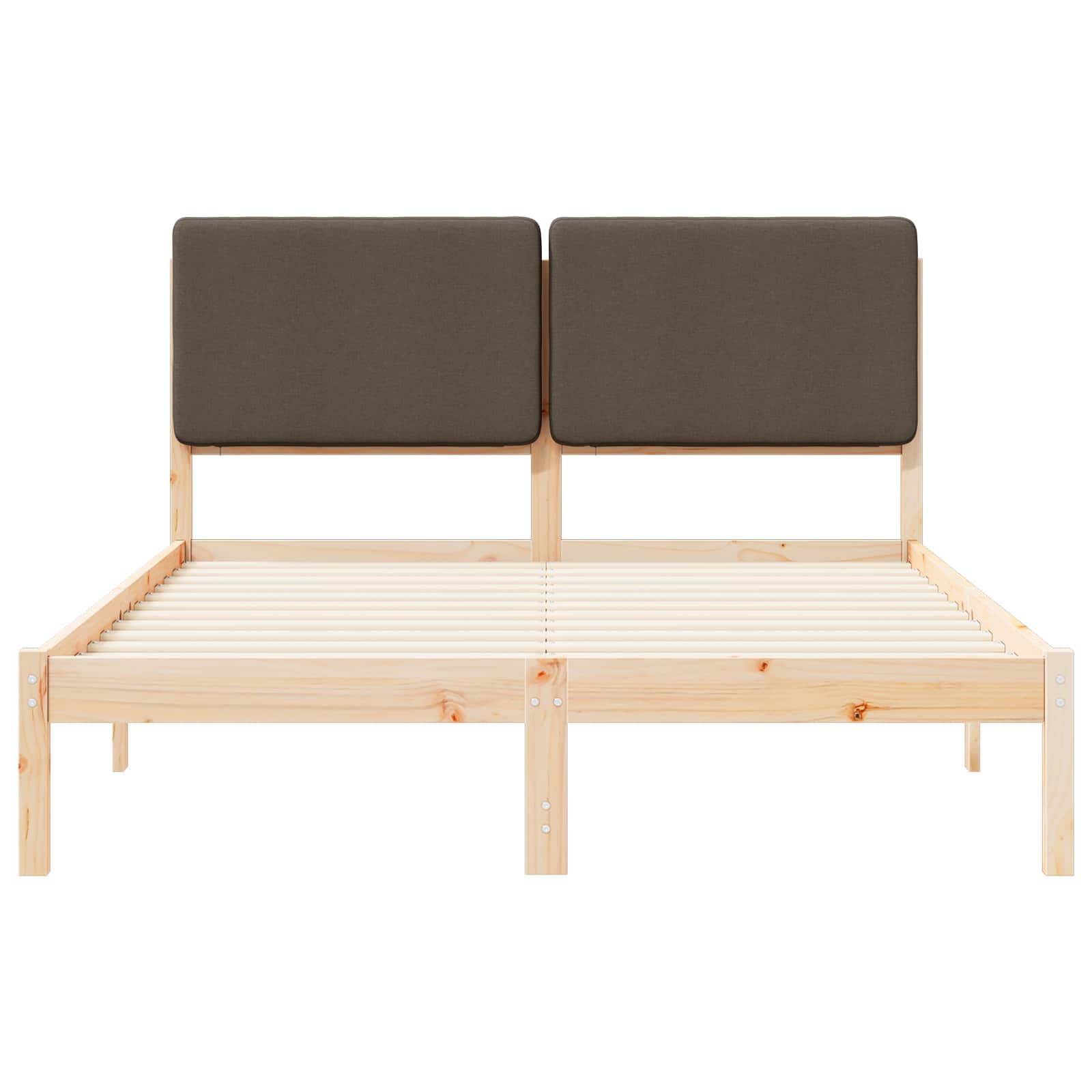 Bedframe met Gevoerd Hoofdgedeelte Taupe 140 x 190 cm is nu te koop bij PeponiXL, paradijselijk wonen!