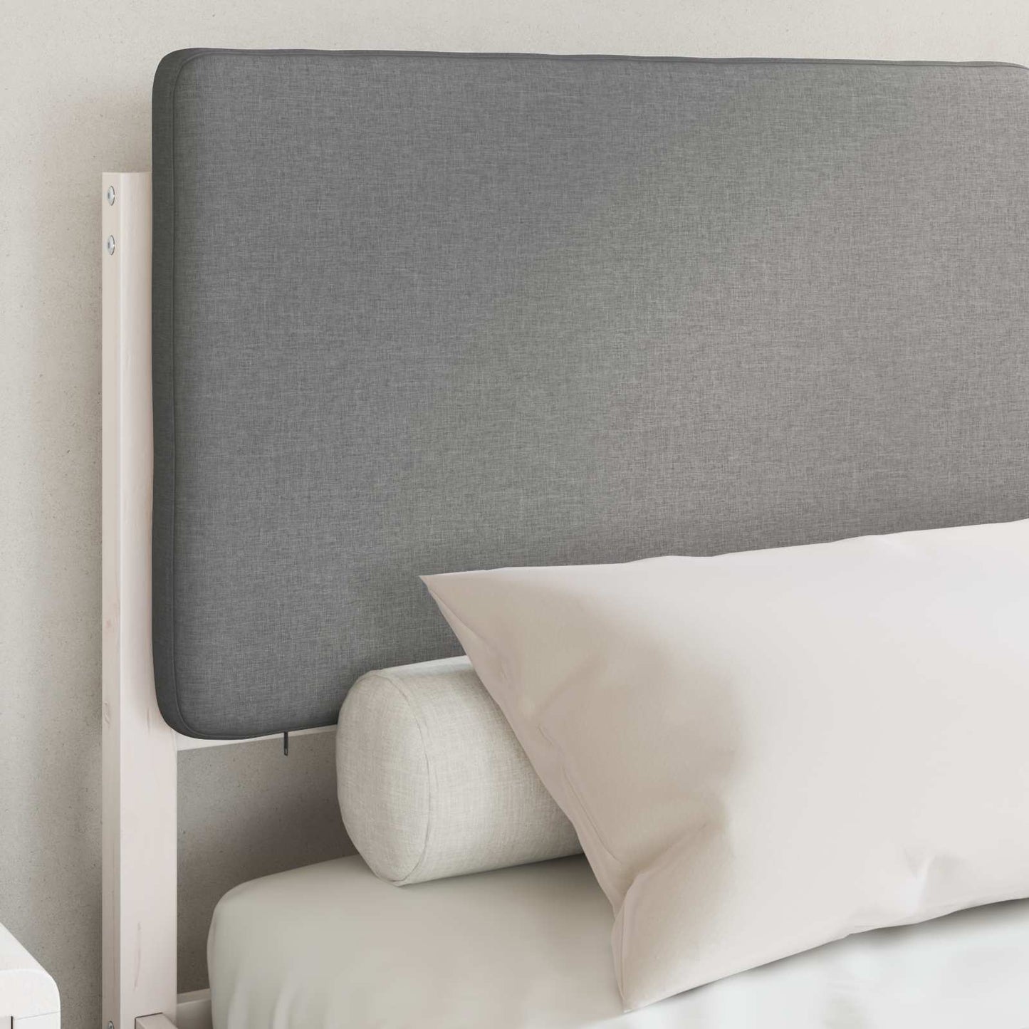 Bedframe met Gevoerd Hoofdgedeelte Lichtgrijs 140 x 190 cm is nu te koop bij PeponiXL, paradijselijk wonen!