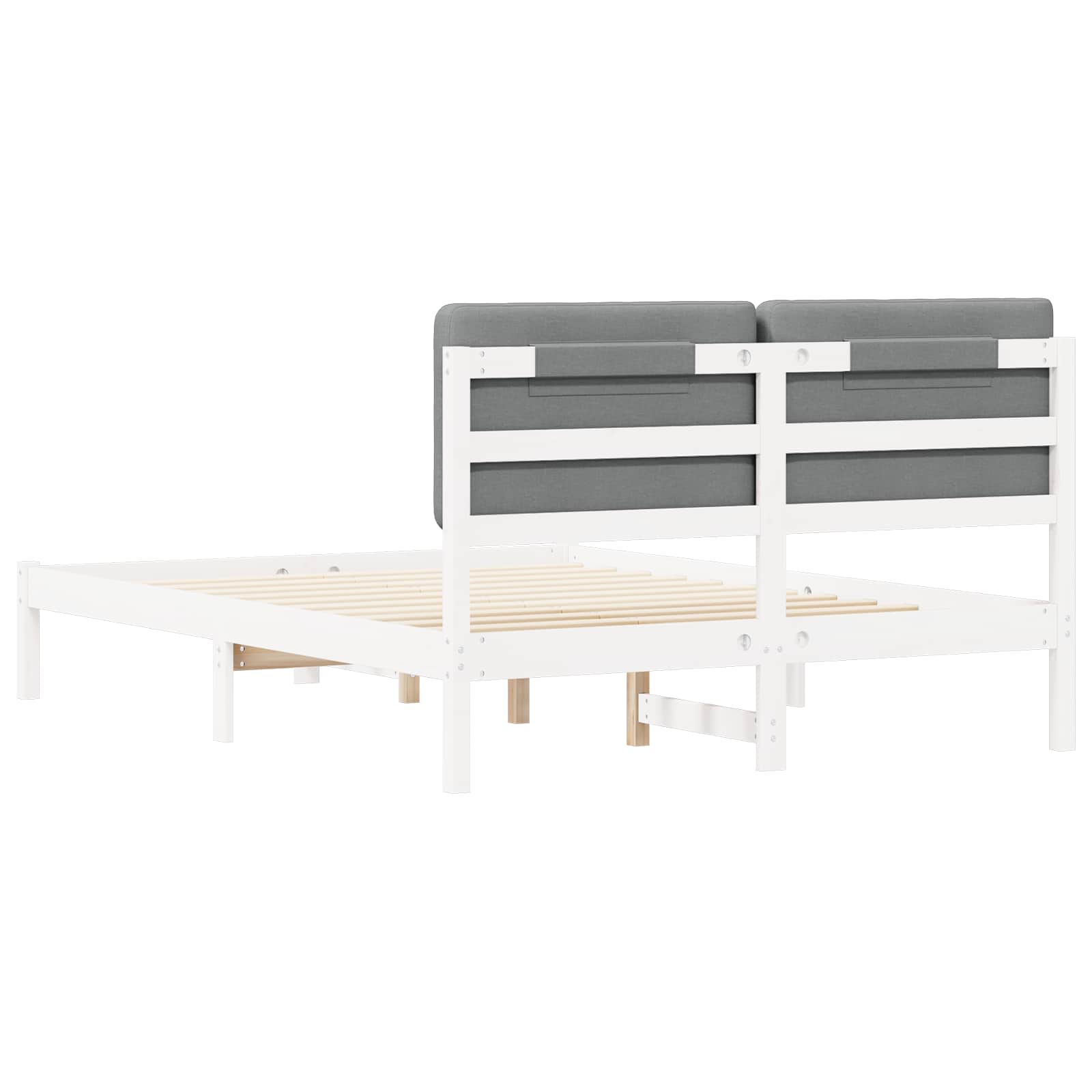 Bedframe met Gevoerd Hoofdgedeelte Lichtgrijs 140 x 190 cm is nu te koop bij PeponiXL, paradijselijk wonen!