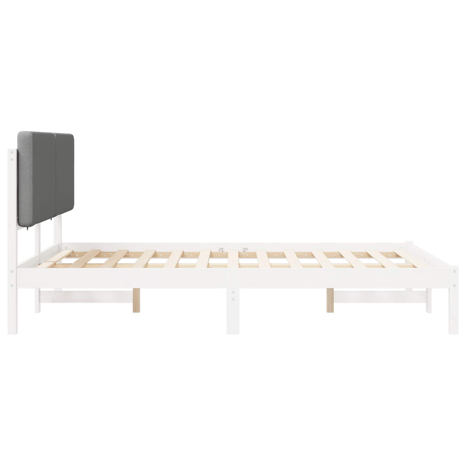 Bedframe met Gevoerd Hoofdgedeelte Lichtgrijs 140 x 190 cm is nu te koop bij PeponiXL, paradijselijk wonen!