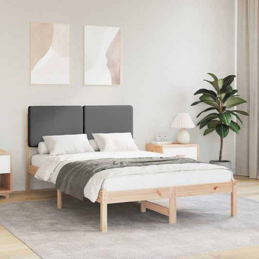 Bedframe met Gevoerd Hoofdgedeelte Donkergrijs 135 x 190 cm is nu te koop bij PeponiXL, paradijselijk wonen!