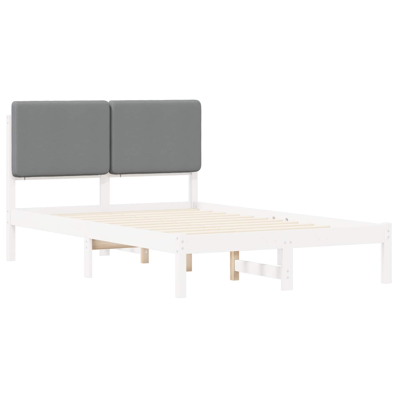 Bedframe met Gevoerd Hoofdgedeelte Lichtgrijs 135 x 190 cm is nu te koop bij PeponiXL, paradijselijk wonen!