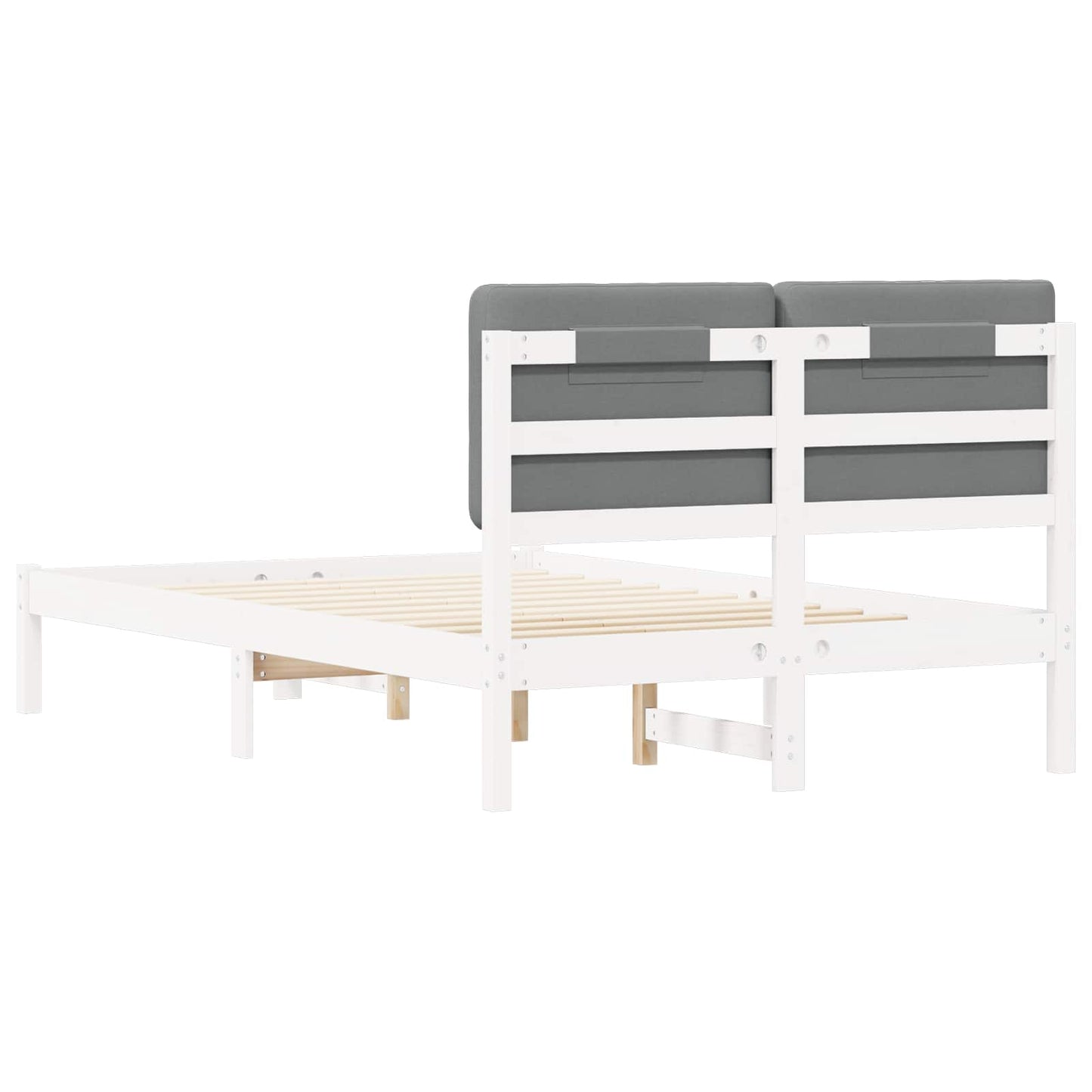 Bedframe met Gevoerd Hoofdgedeelte Lichtgrijs 135 x 190 cm is nu te koop bij PeponiXL, paradijselijk wonen!