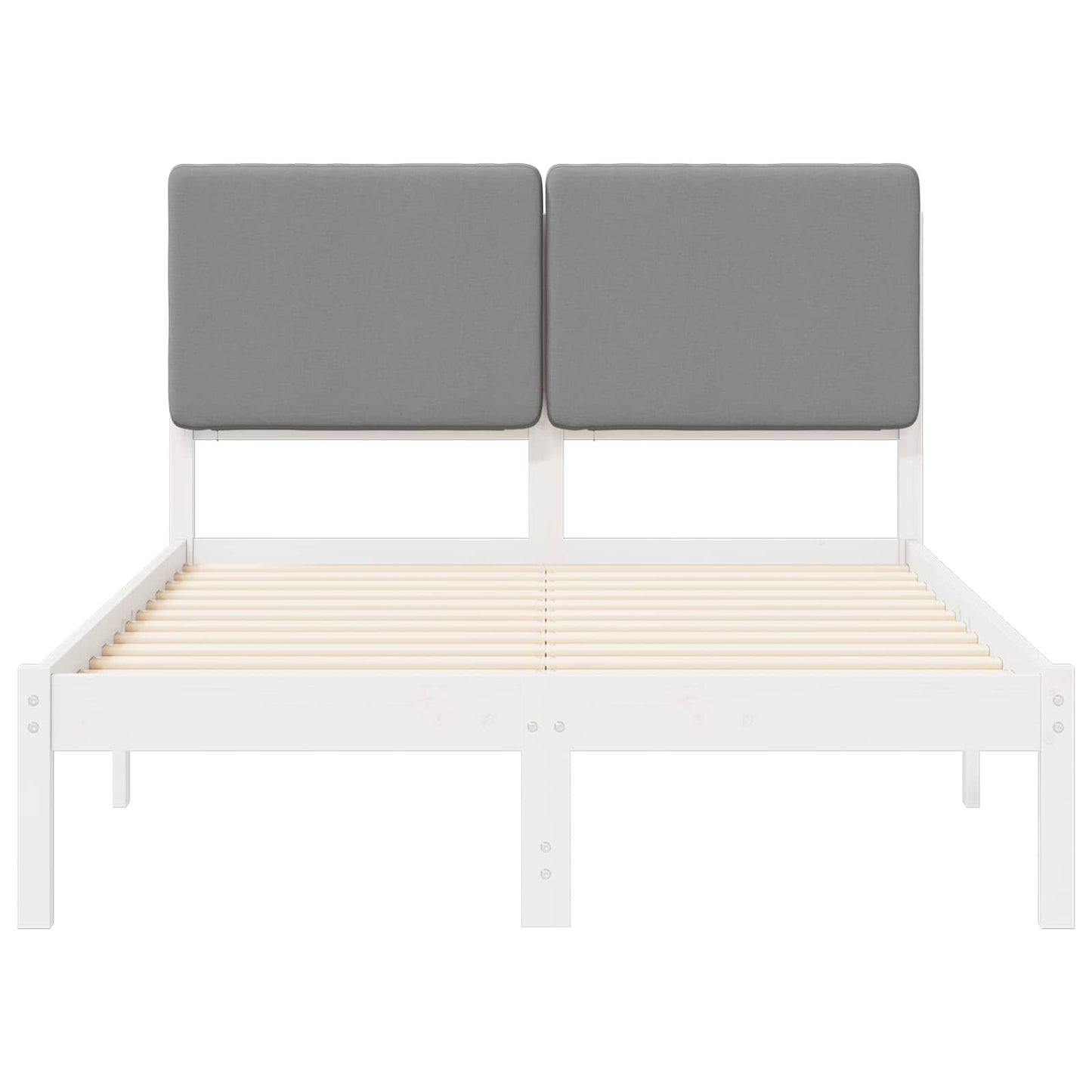 Bedframe met Gevoerd Hoofdgedeelte Lichtgrijs 135 x 190 cm is nu te koop bij PeponiXL, paradijselijk wonen!