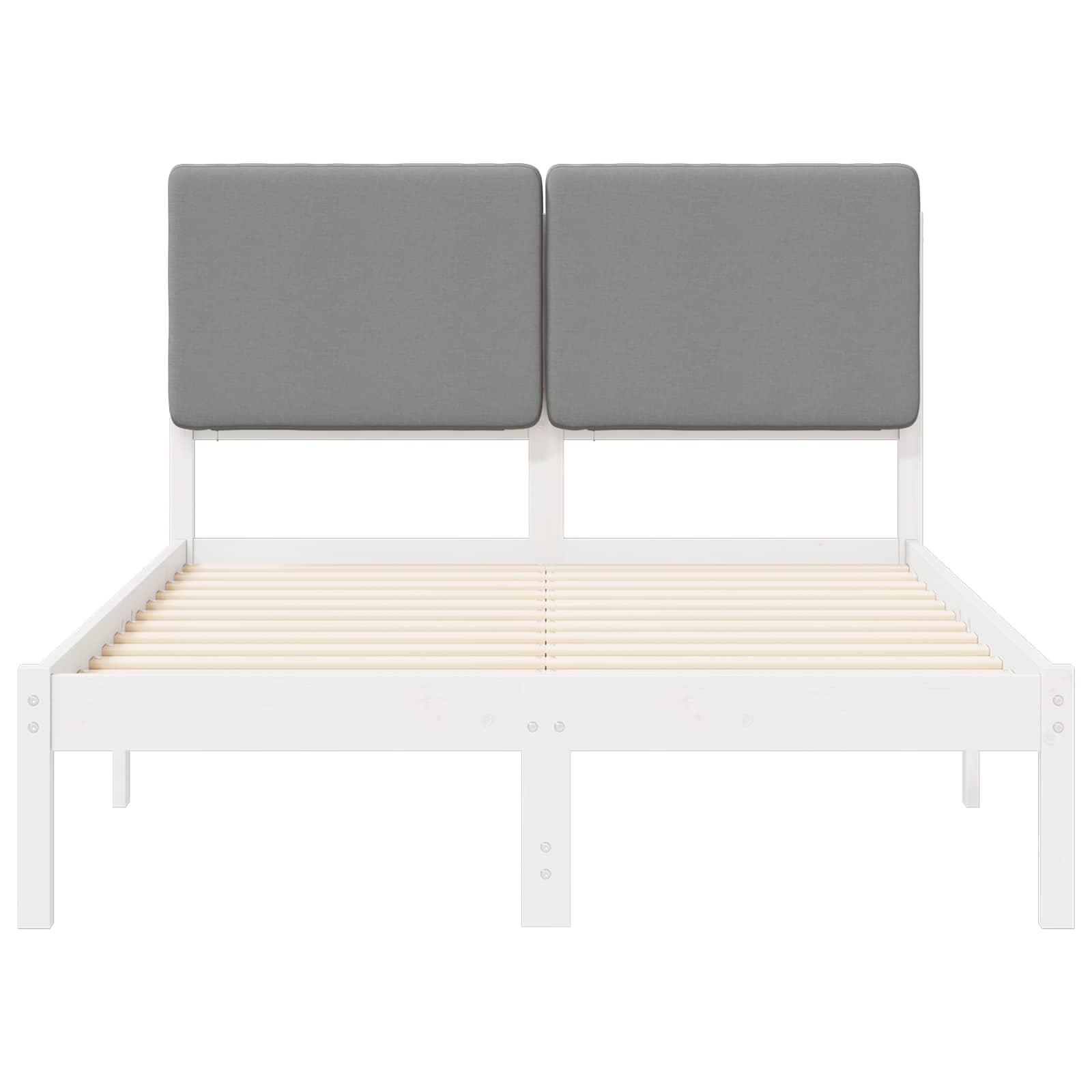 Bedframe met Gevoerd Hoofdgedeelte Lichtgrijs 135 x 190 cm is nu te koop bij PeponiXL, paradijselijk wonen!
