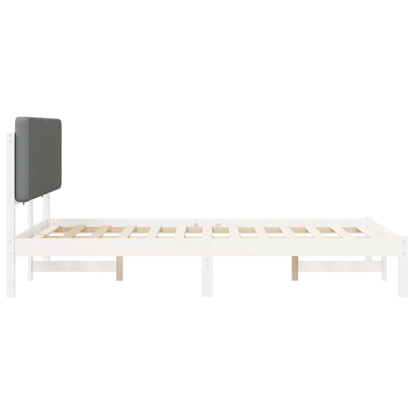 Bedframe met Gevoerd Hoofdgedeelte Lichtgrijs 135 x 190 cm is nu te koop bij PeponiXL, paradijselijk wonen!