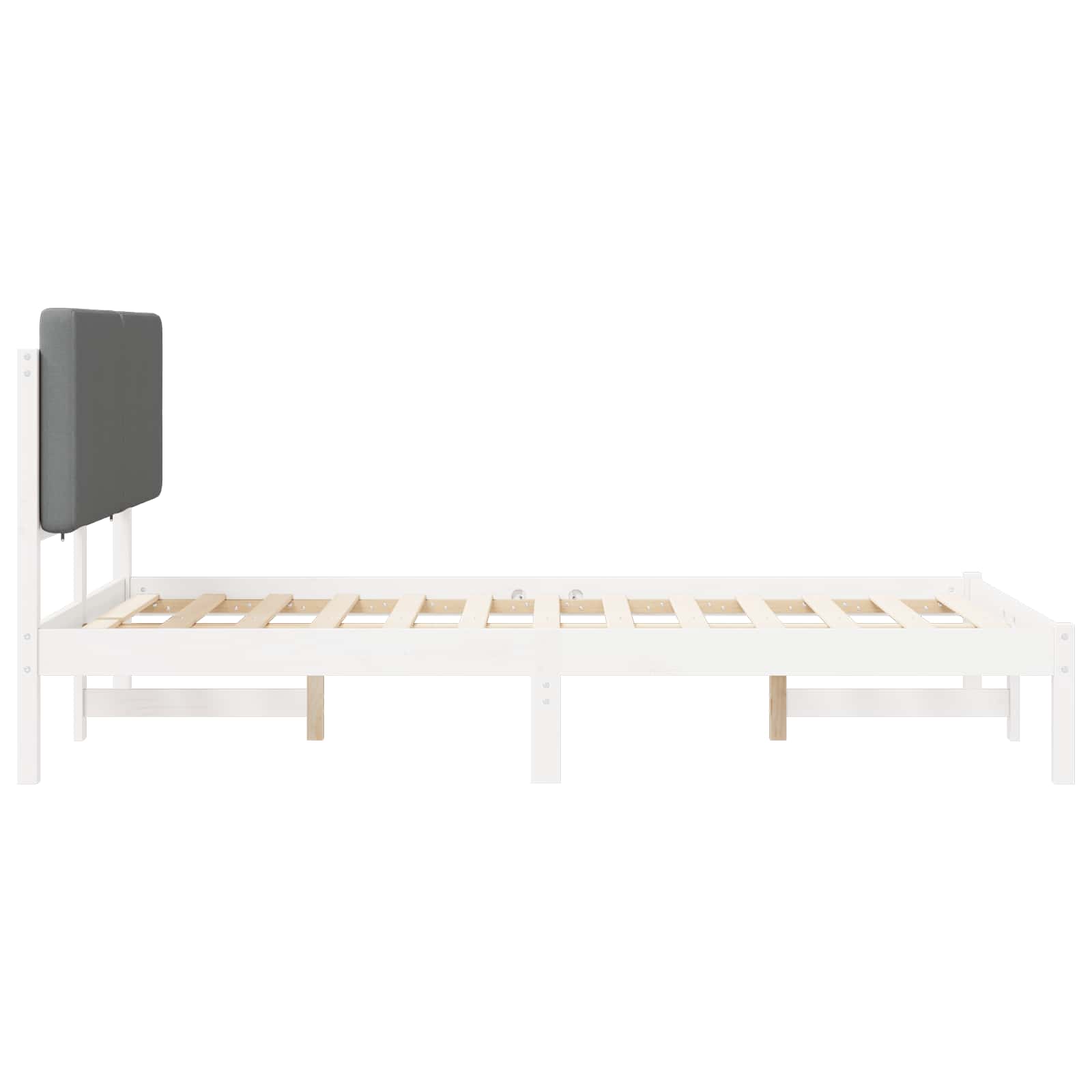 Bedframe met Gevoerd Hoofdgedeelte Lichtgrijs 135 x 190 cm is nu te koop bij PeponiXL, paradijselijk wonen!