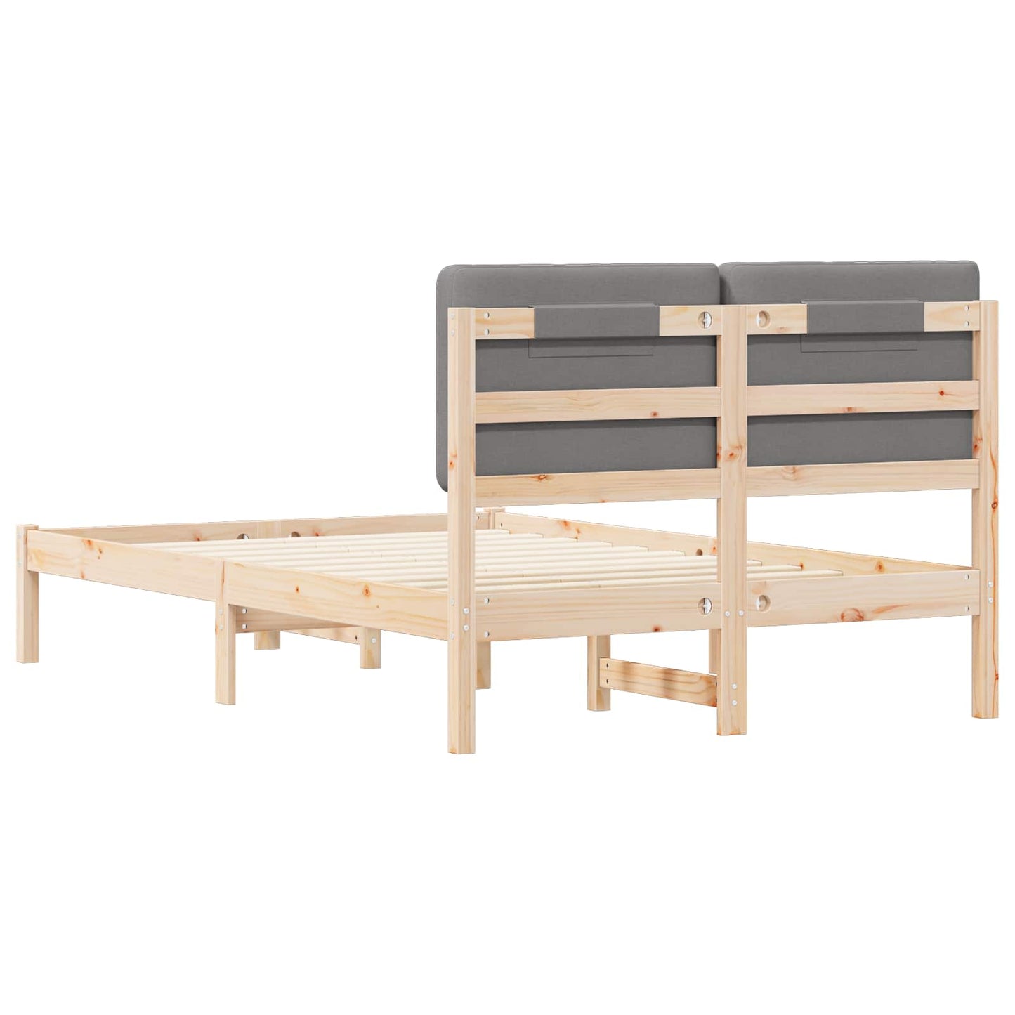Bedframe met Gevoerd Hoofdgedeelte Lichtgrijs 120 x 190 cm is nu te koop bij PeponiXL, paradijselijk wonen!