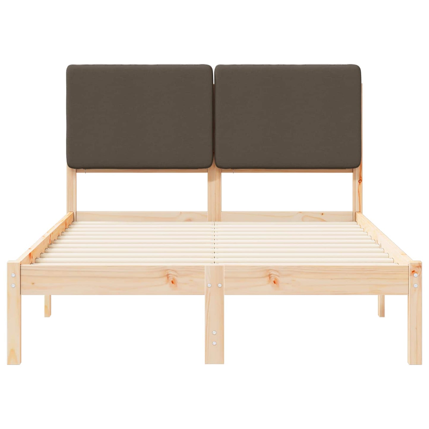 Bedframe met Gevoerd Hoofdgedeelte Taupe 120 x 190 cm is nu te koop bij PeponiXL, paradijselijk wonen!