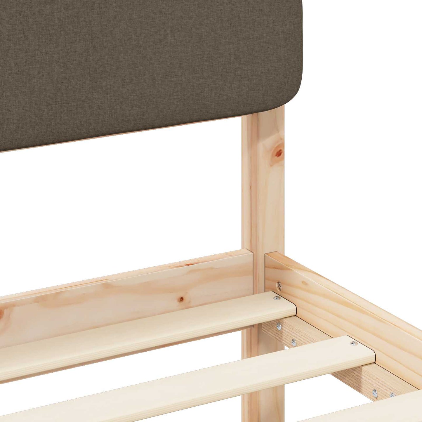 Bedframe met Gevoerd Hoofdgedeelte Taupe 100 x 200 cm is nu te koop bij PeponiXL, paradijselijk wonen!