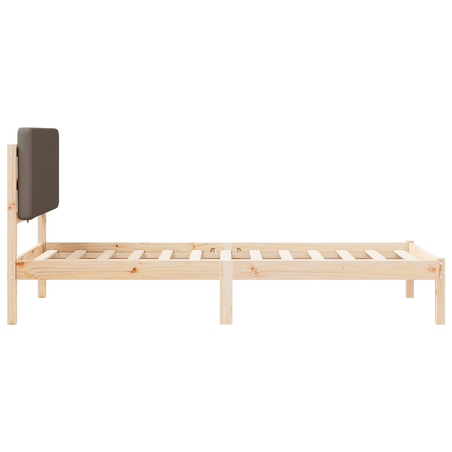 Bedframe met Gevoerd Hoofdgedeelte Taupe 100 x 200 cm is nu te koop bij PeponiXL, paradijselijk wonen!