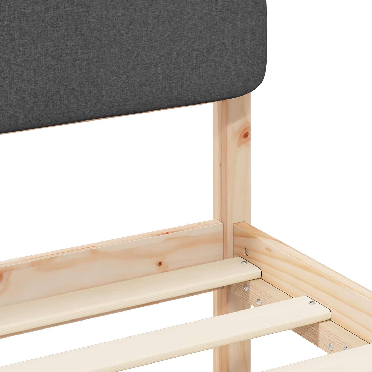 Bedframe met Gevoerd Hoofdgedeelte Donkergrijs 90 x 190 cm is nu te koop bij PeponiXL, paradijselijk wonen!