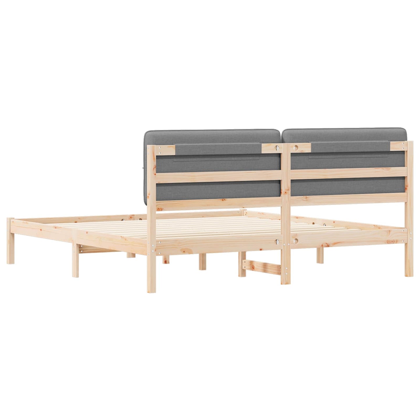 Bedframe met Gevoerd Hoofdgedeelte Lichtgrijs 180 x 200 cm is nu te koop bij PeponiXL, paradijselijk wonen!