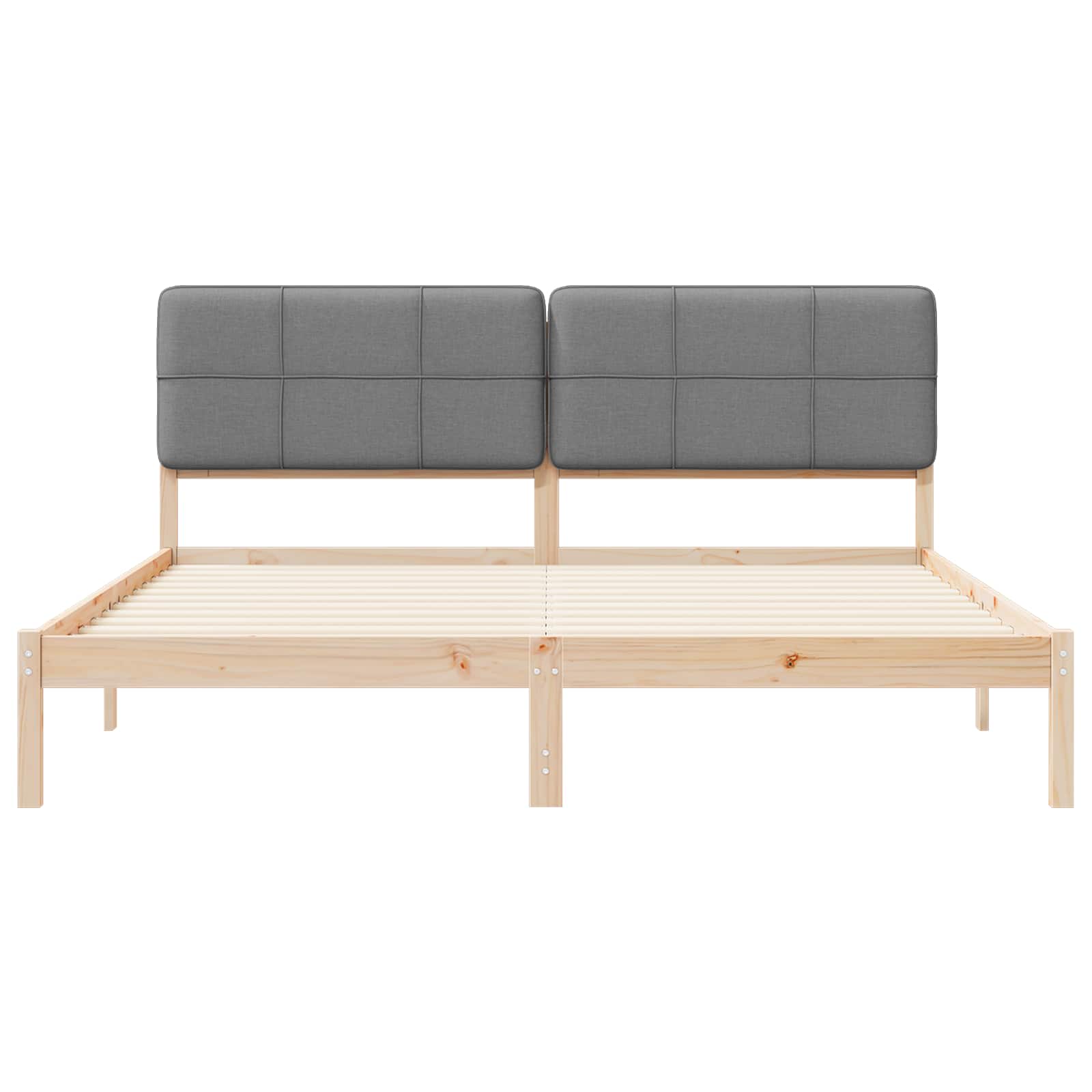 Bedframe met Gevoerd Hoofdgedeelte Lichtgrijs 180 x 200 cm is nu te koop bij PeponiXL, paradijselijk wonen!