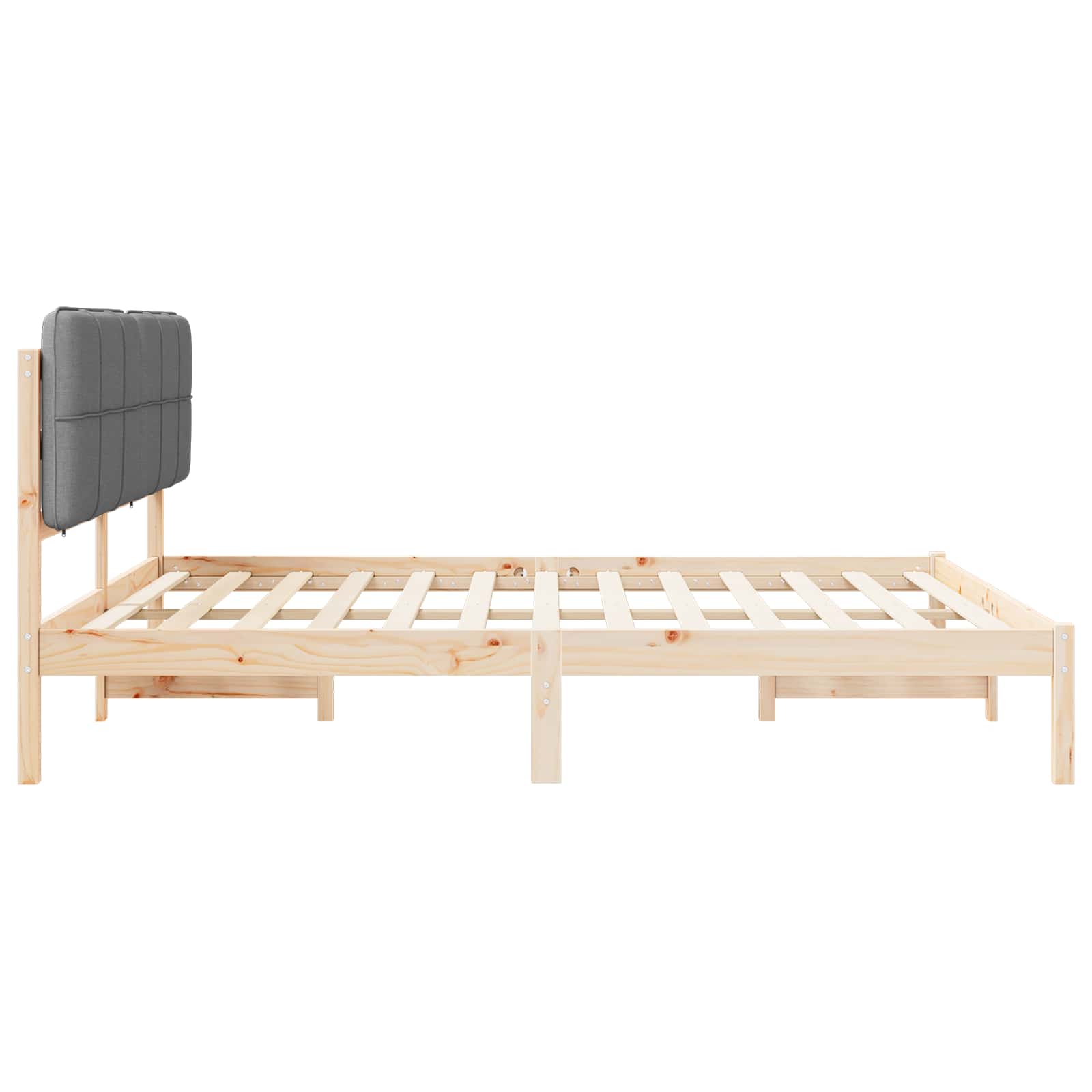 Bedframe met Gevoerd Hoofdgedeelte Lichtgrijs 180 x 200 cm is nu te koop bij PeponiXL, paradijselijk wonen!