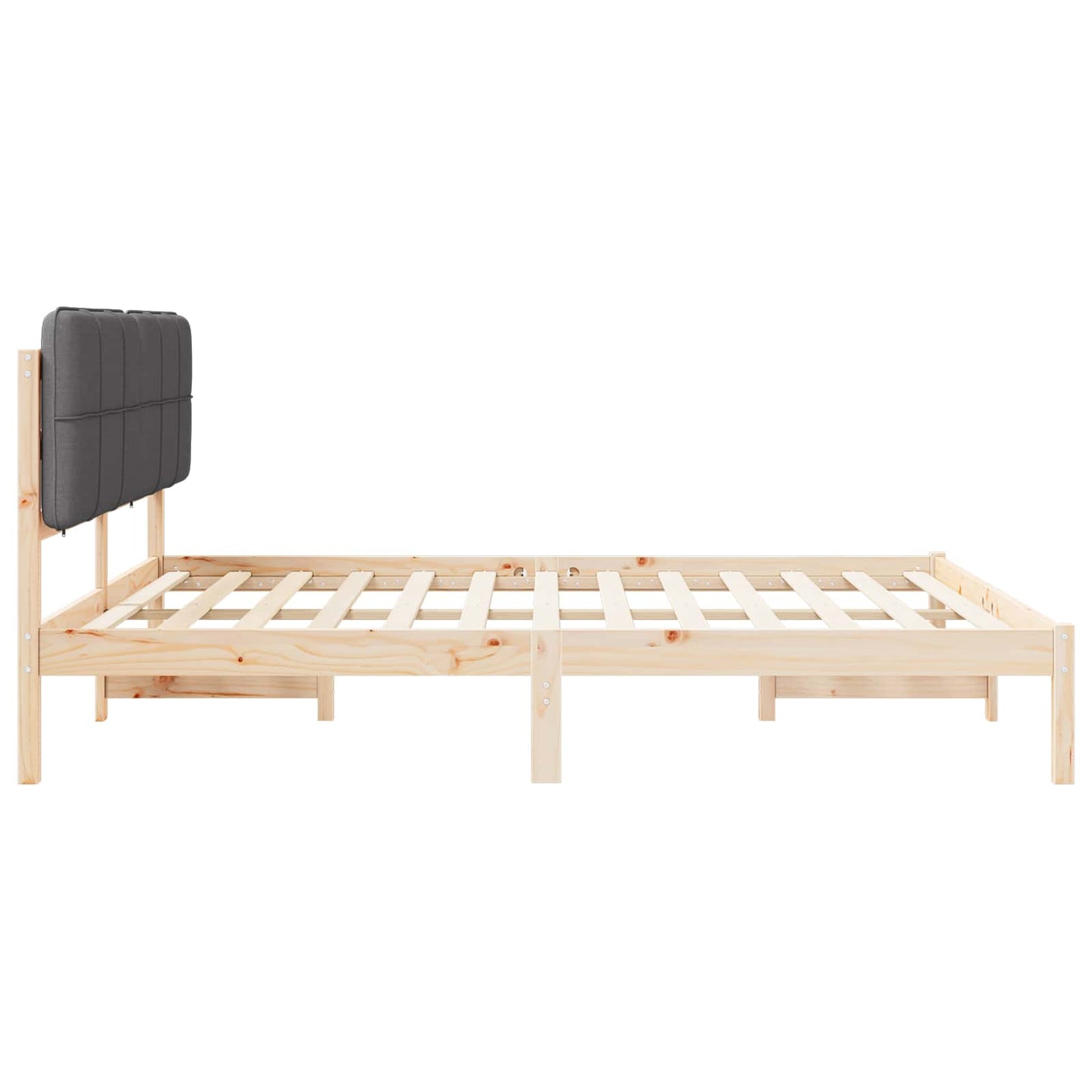 Bedframe met Gevoerd Hoofdgedeelte Donkergrijs 180 x 200 cm is nu te koop bij PeponiXL, paradijselijk wonen!