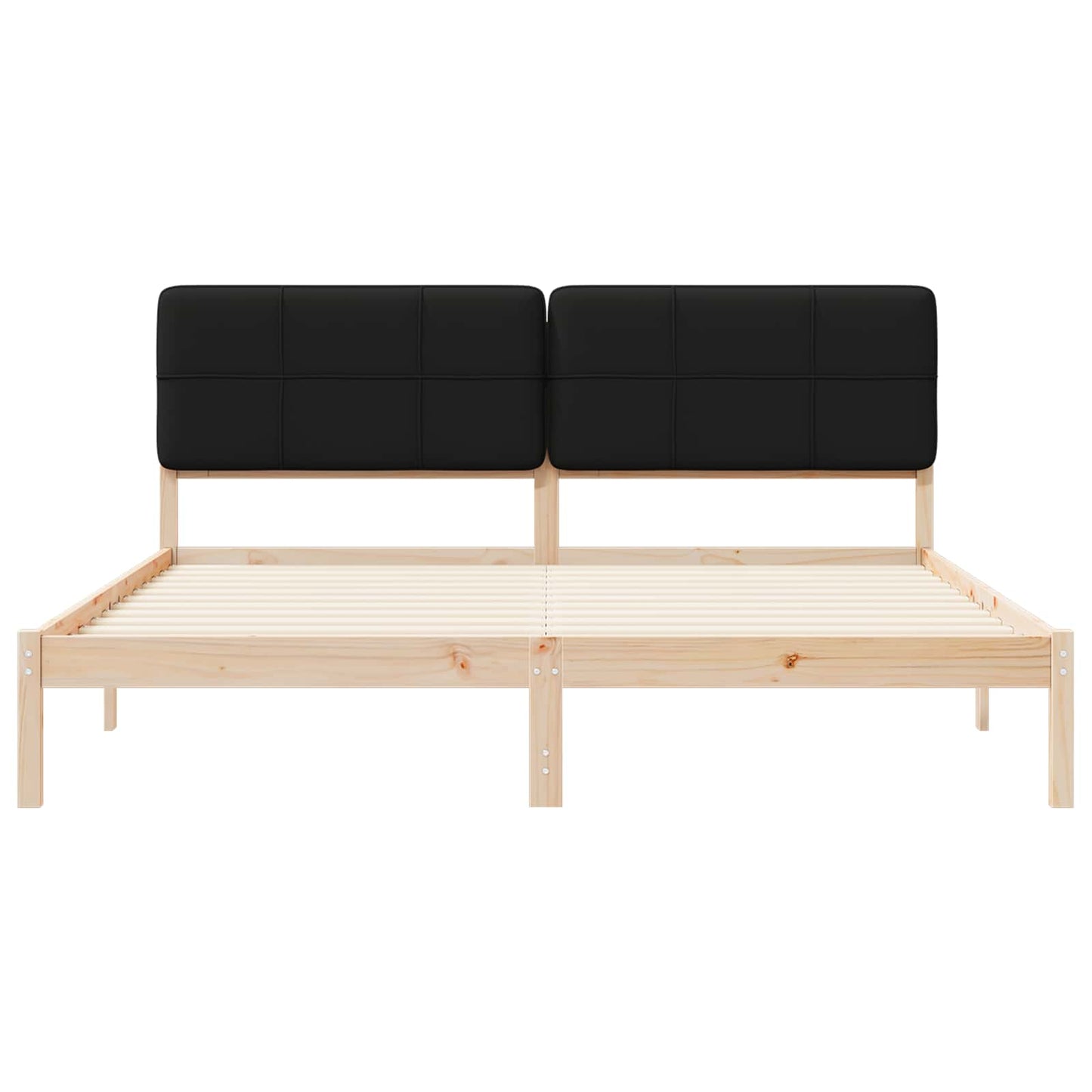 Bedframe met Gevoerd Hoofdgedeelte Zwart 180 x 200 cm is nu te koop bij PeponiXL, paradijselijk wonen!