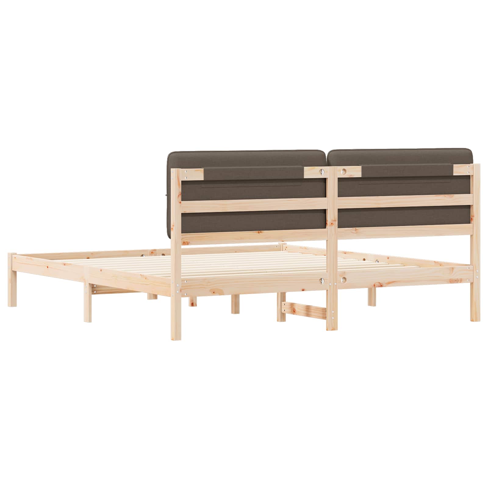 Bedframe met Gevoerd Hoofdgedeelte Taupe 180 x 200 cm is nu te koop bij PeponiXL, paradijselijk wonen!