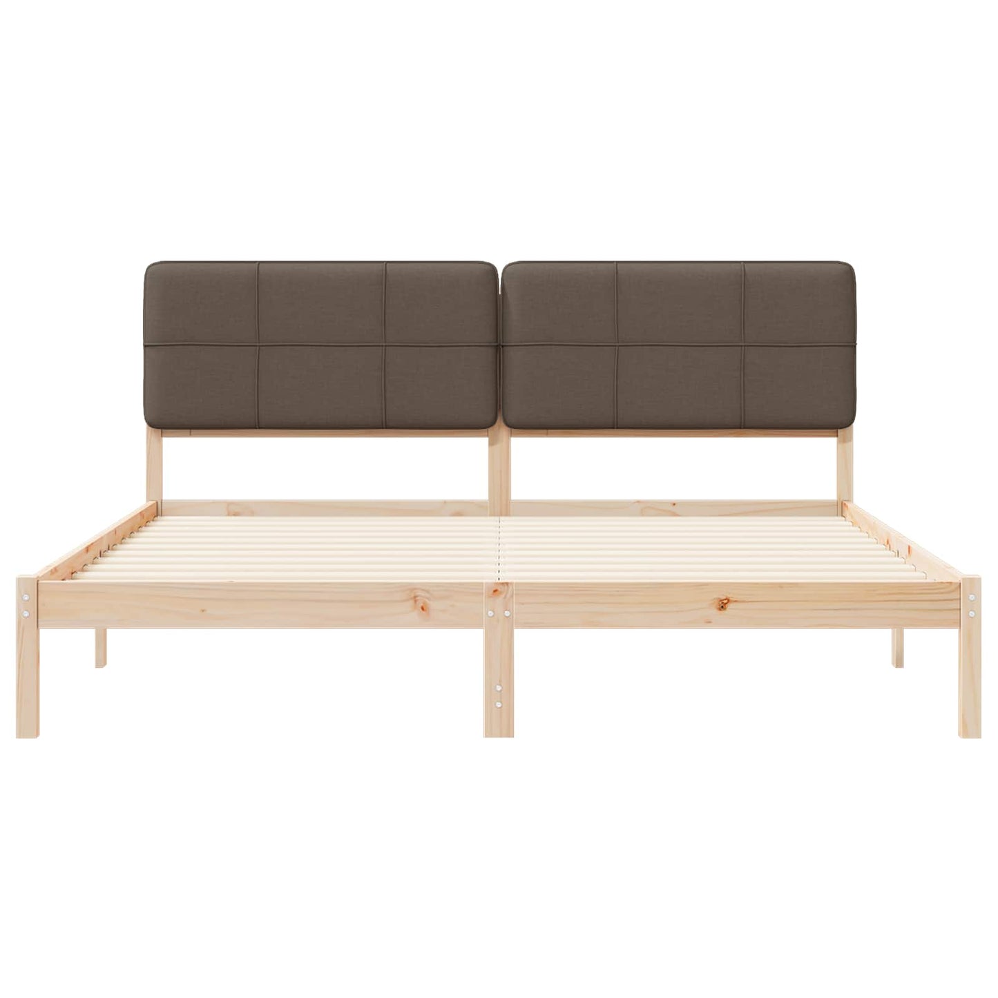 Bedframe met Gevoerd Hoofdgedeelte Taupe 180 x 200 cm is nu te koop bij PeponiXL, paradijselijk wonen!
