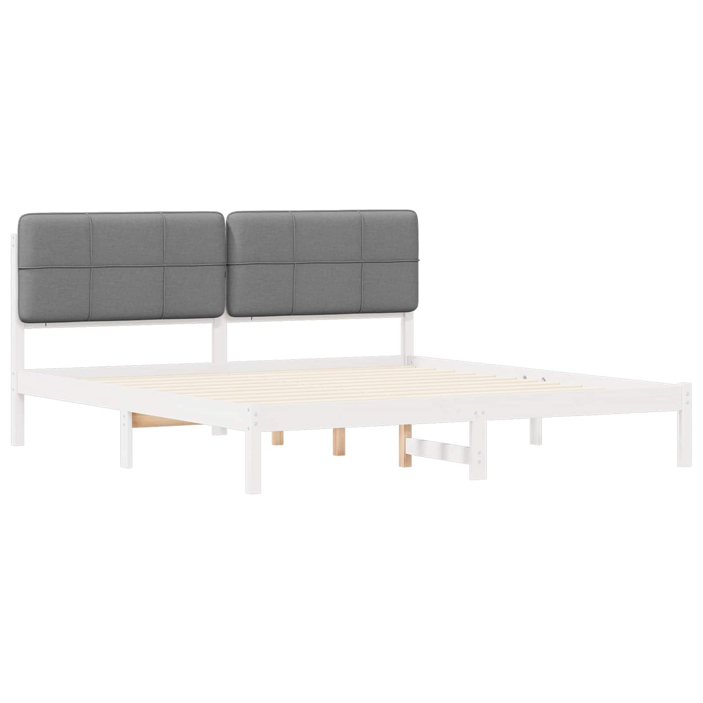 Bedframe met Gevoerd Hoofdgedeelte Lichtgrijs 180 x 200 cm is nu te koop bij PeponiXL, paradijselijk wonen!
