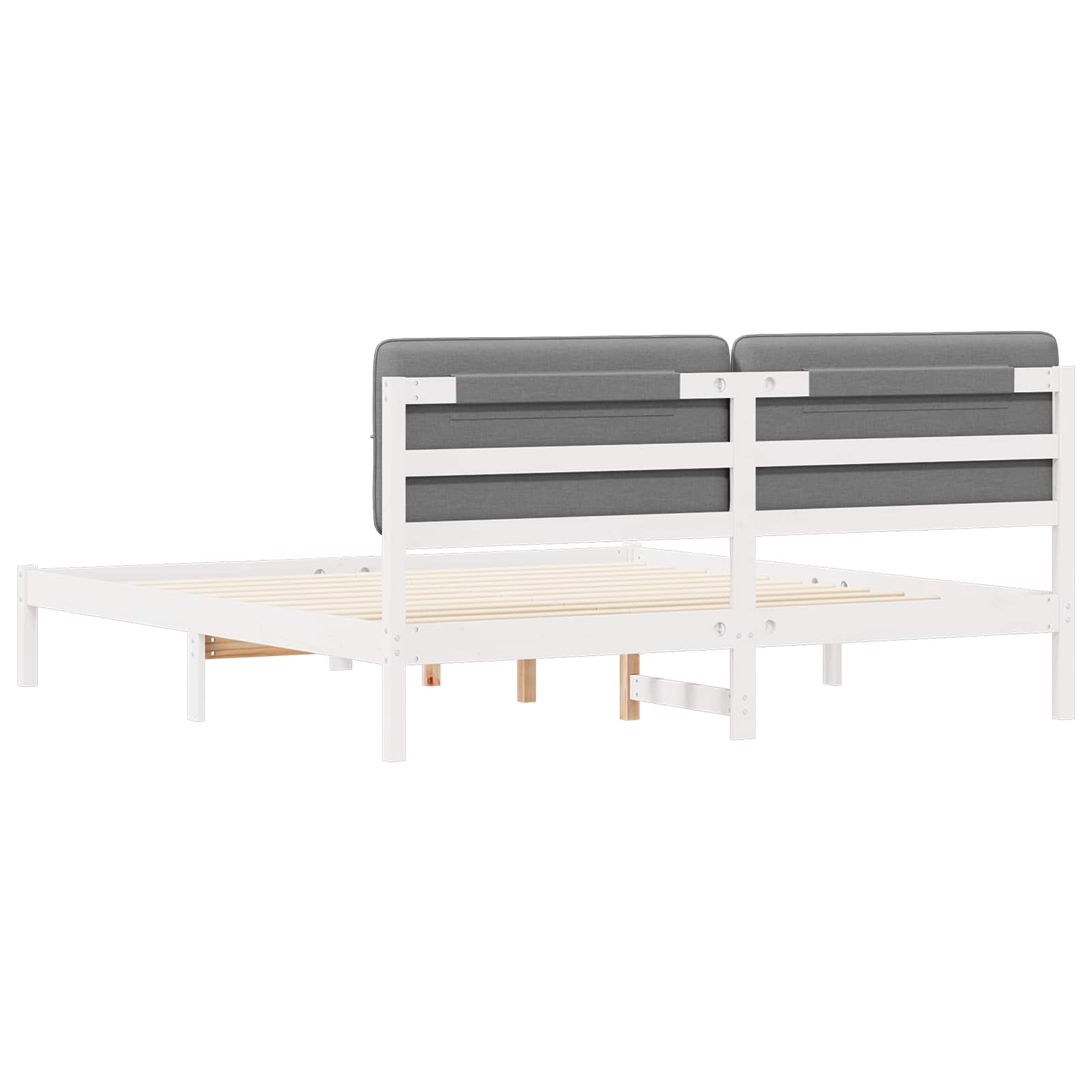 Bedframe met Gevoerd Hoofdgedeelte Lichtgrijs 180 x 200 cm is nu te koop bij PeponiXL, paradijselijk wonen!