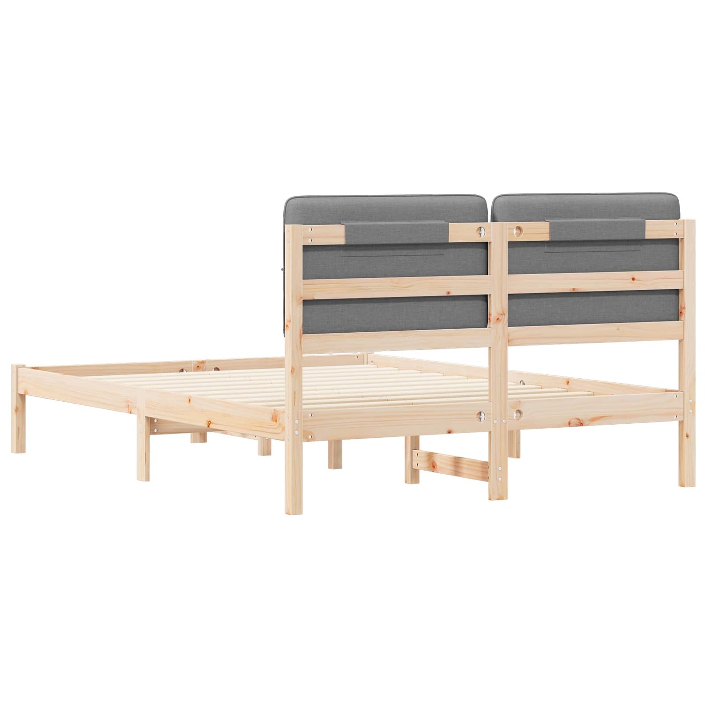 Bedframe met Gevoerd Hoofdgedeelte Lichtgrijs 160 x 200 cm is nu te koop bij PeponiXL, paradijselijk wonen!