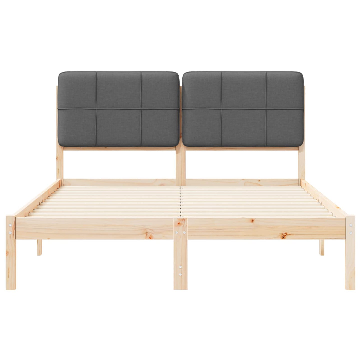 Bedframe met Gevoerd Hoofdgedeelte Donkergrijs 160 x 200 cm is nu te koop bij PeponiXL, paradijselijk wonen!