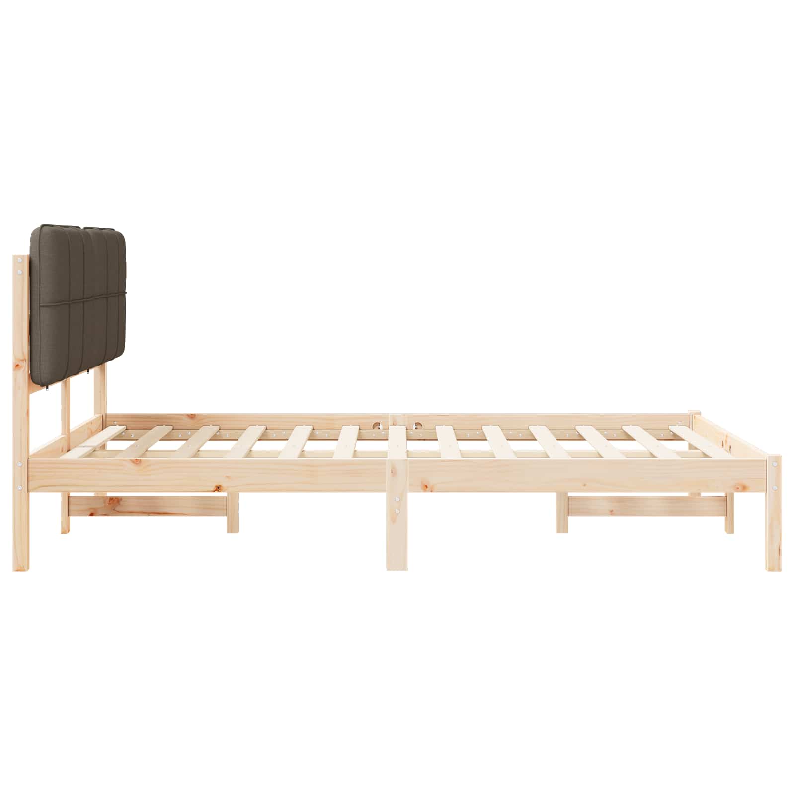 Bedframe met Gevoerd Hoofdgedeelte Taupe 160 x 200 cm is nu te koop bij PeponiXL, paradijselijk wonen!
