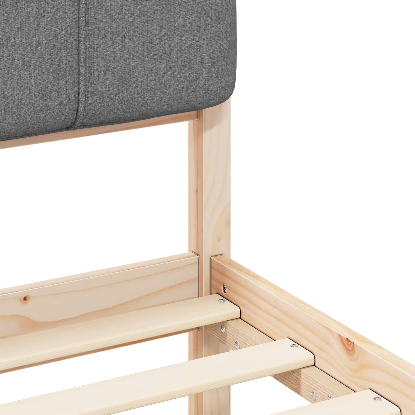 Bedframe met Gevoerd Hoofdgedeelte Lichtgrijs 150 x 200 cm is nu te koop bij PeponiXL, paradijselijk wonen!