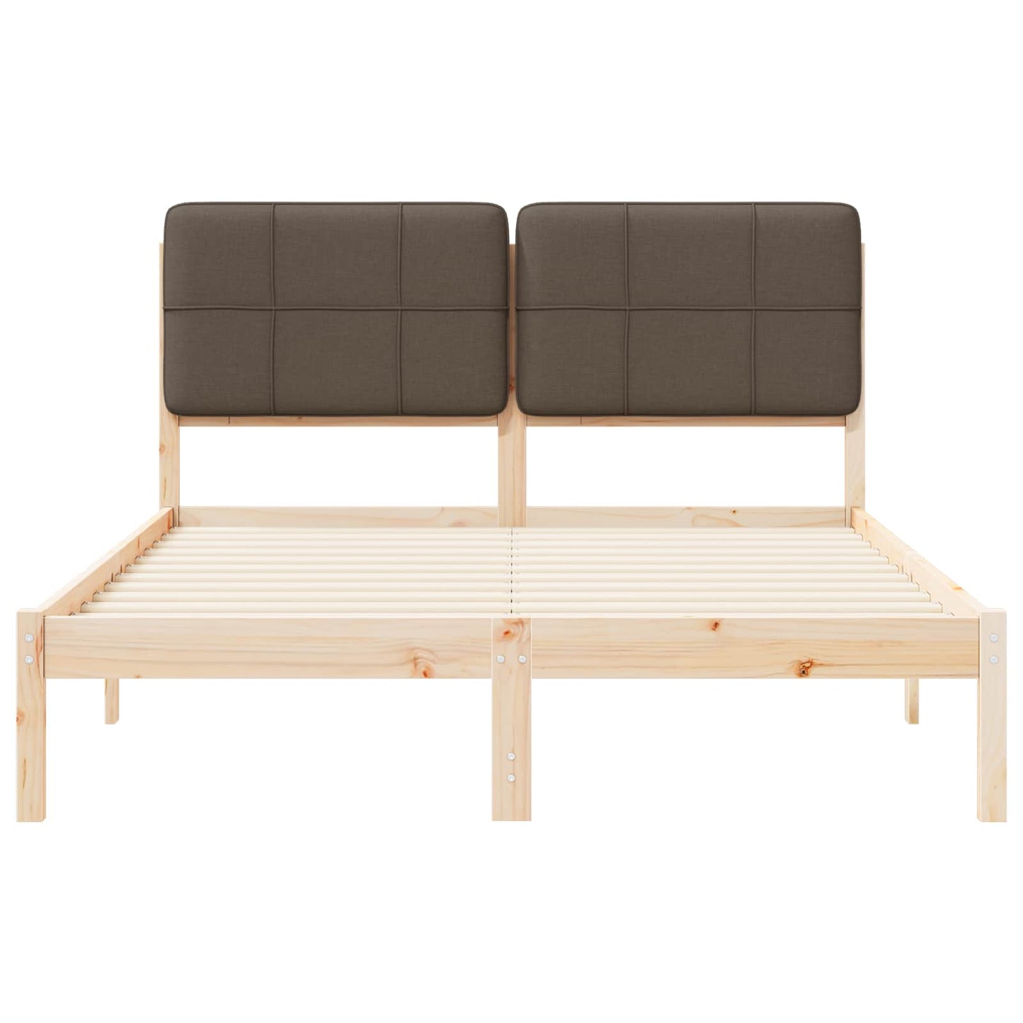 Bedframe met Gevoerd Hoofdgedeelte Taupe 150 x 200 cm is nu te koop bij PeponiXL, paradijselijk wonen!